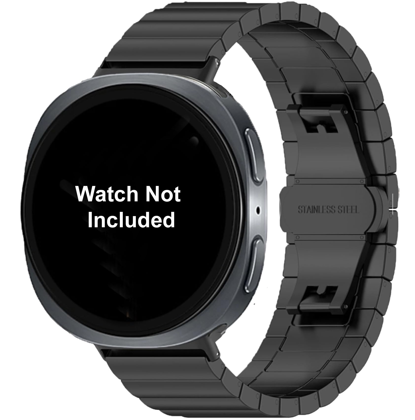 Zitel Band Compatible With Samsung Galaxy Watch 8 40mm / 44mm, Watch 8 Classic 46mm Stainless Steel Classy Elegant Metal Link Bracelet-picture-31