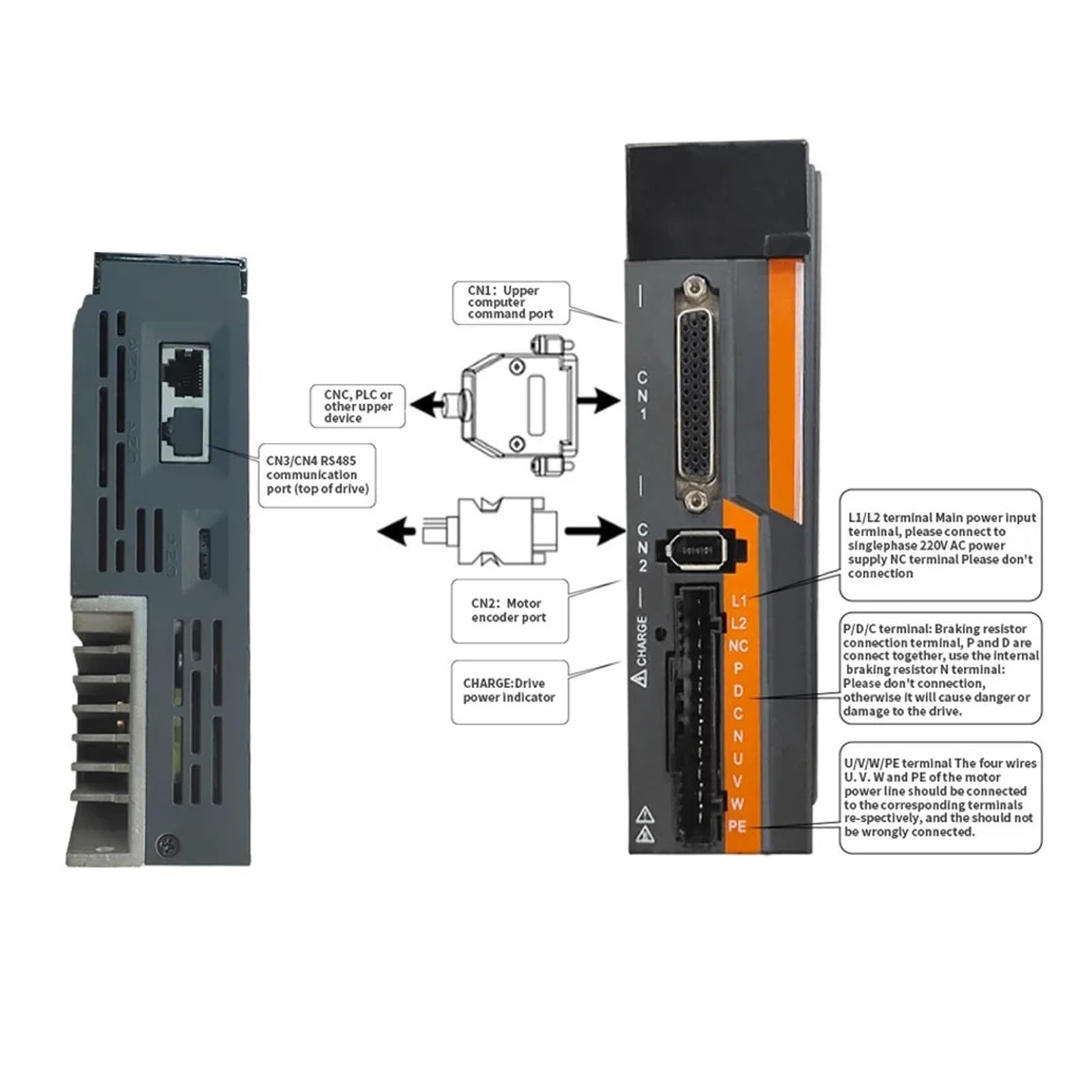 1 stücke AC-Servomotor mit Antriebssatz 220 V 2.5A 1.3Nm 60SS40-HG10-1 Hochpräzises Planetengetriebe 400 W Getriebeservo(60SS20-HG-ASD240,Ratio 28-1)