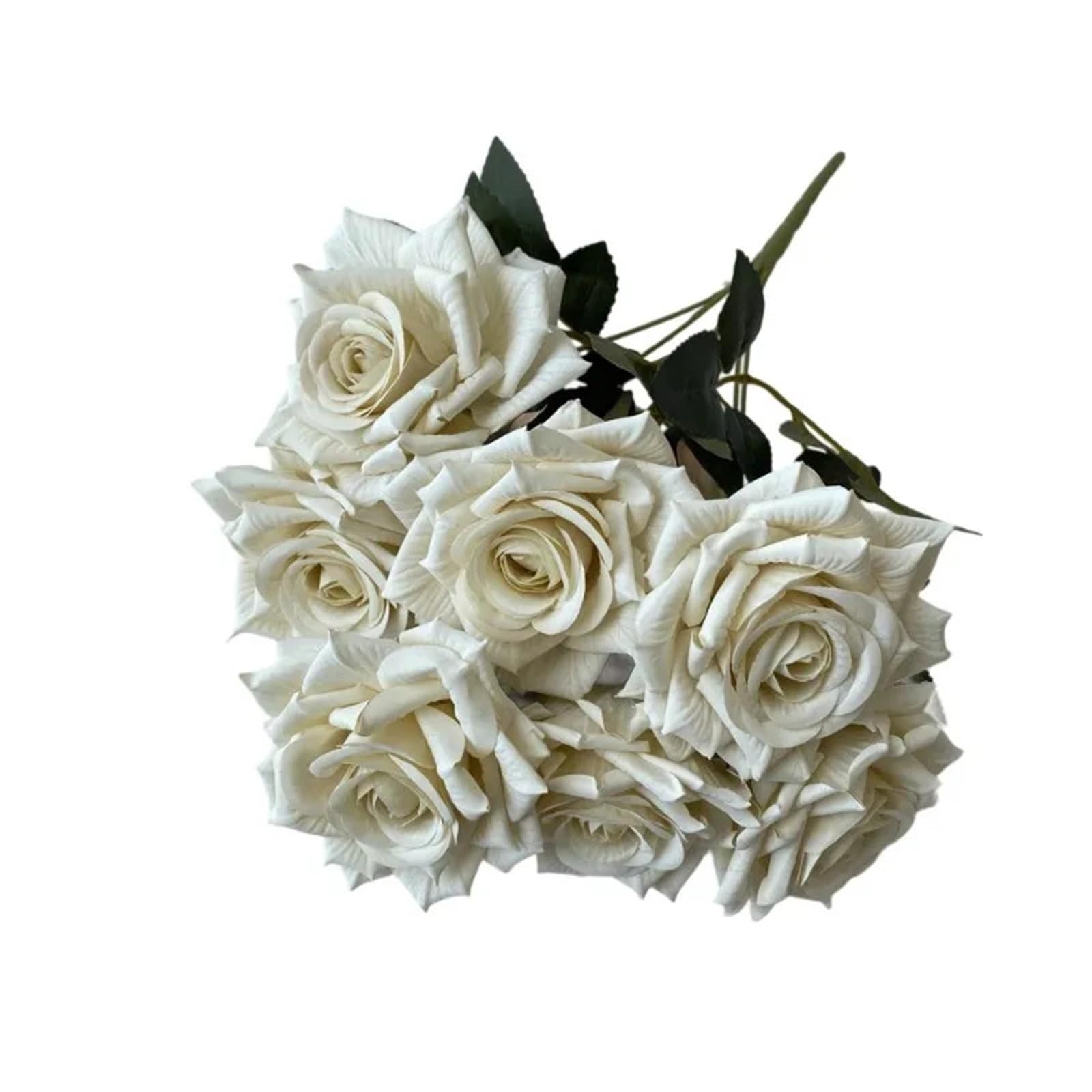 ZRHWSPD Wedding Artificial Bouquet 41CM Silk Rose Artificial Flower Wedding Living Room Decoration Artificial Flower(Color 1)