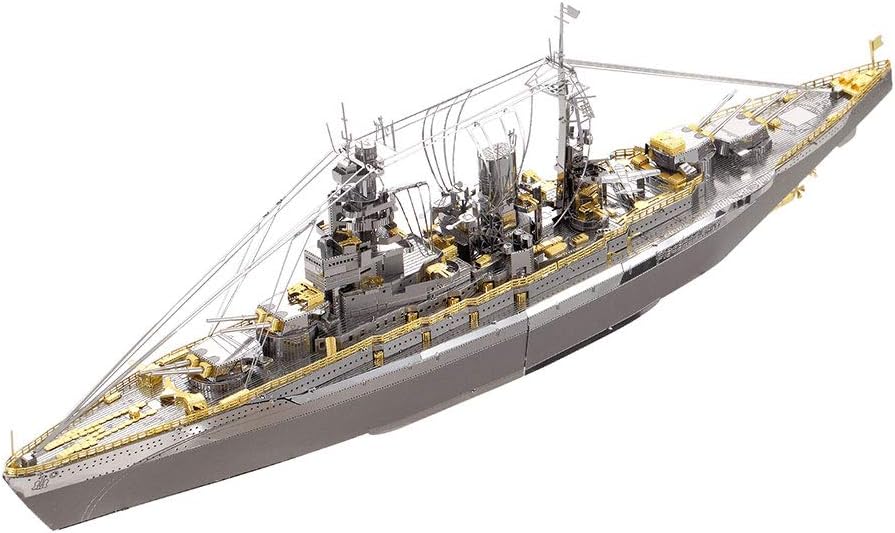 Piececool 3D Metal Puzzle for Adults Warship Models Kits, Nagato Class Battleship DIY 3D Metal Military Model Building Kit Puzzle for Adult Home Decor Best Gifts