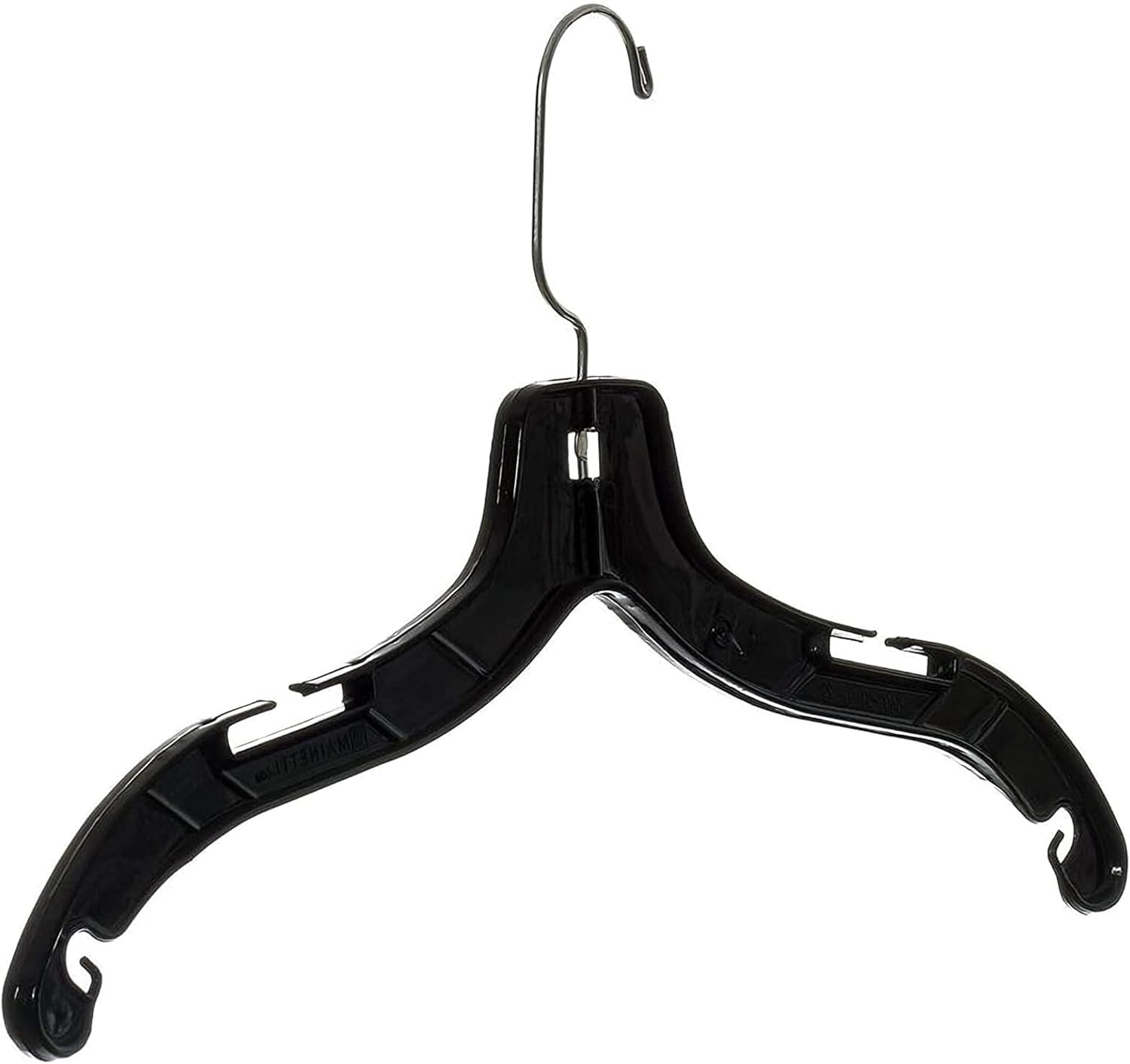 Hangon Clothes Hangers Plastic Set of 25 Pcs Heavy Duty Hangers - 17 Inch - Dress, T-Shirts, Shirt Hanger Closet Organization Solution Black Hanging for Home, Retail Easy to Use and Durable