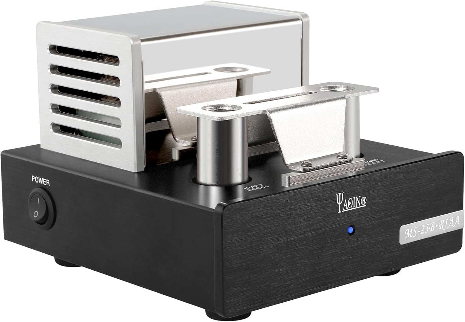 YAQIN MS-23B MM Phono Tube Amplifier Turntable Preamplifier with Tube Preamp, Compatible with Vinyl Turntables (RIAA), Featuring Premium Components for Superior Acoustic Performance
