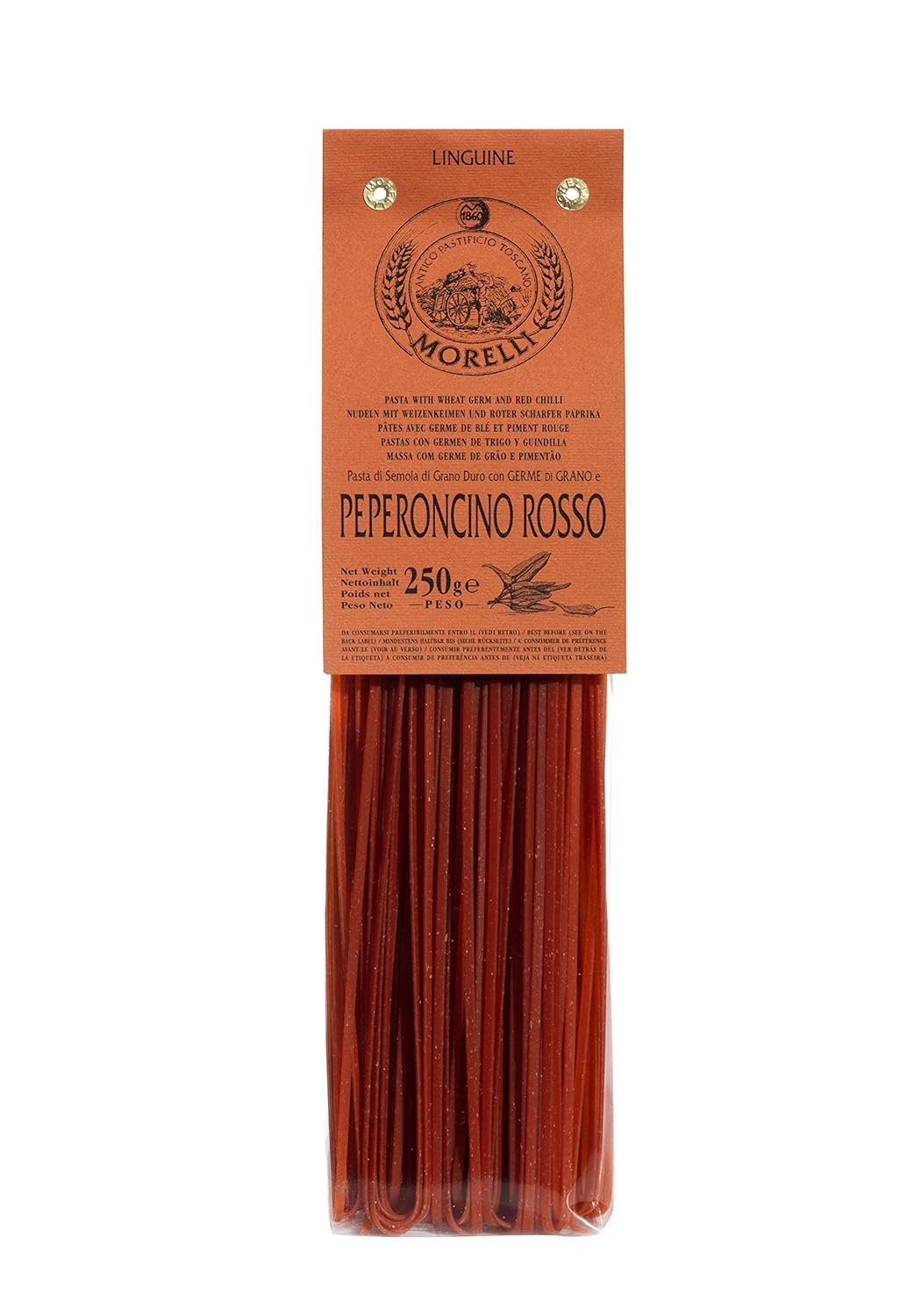 Linguine Peperoncino Rosso / scharfe Nudeln Morelli 16x 250 gr.