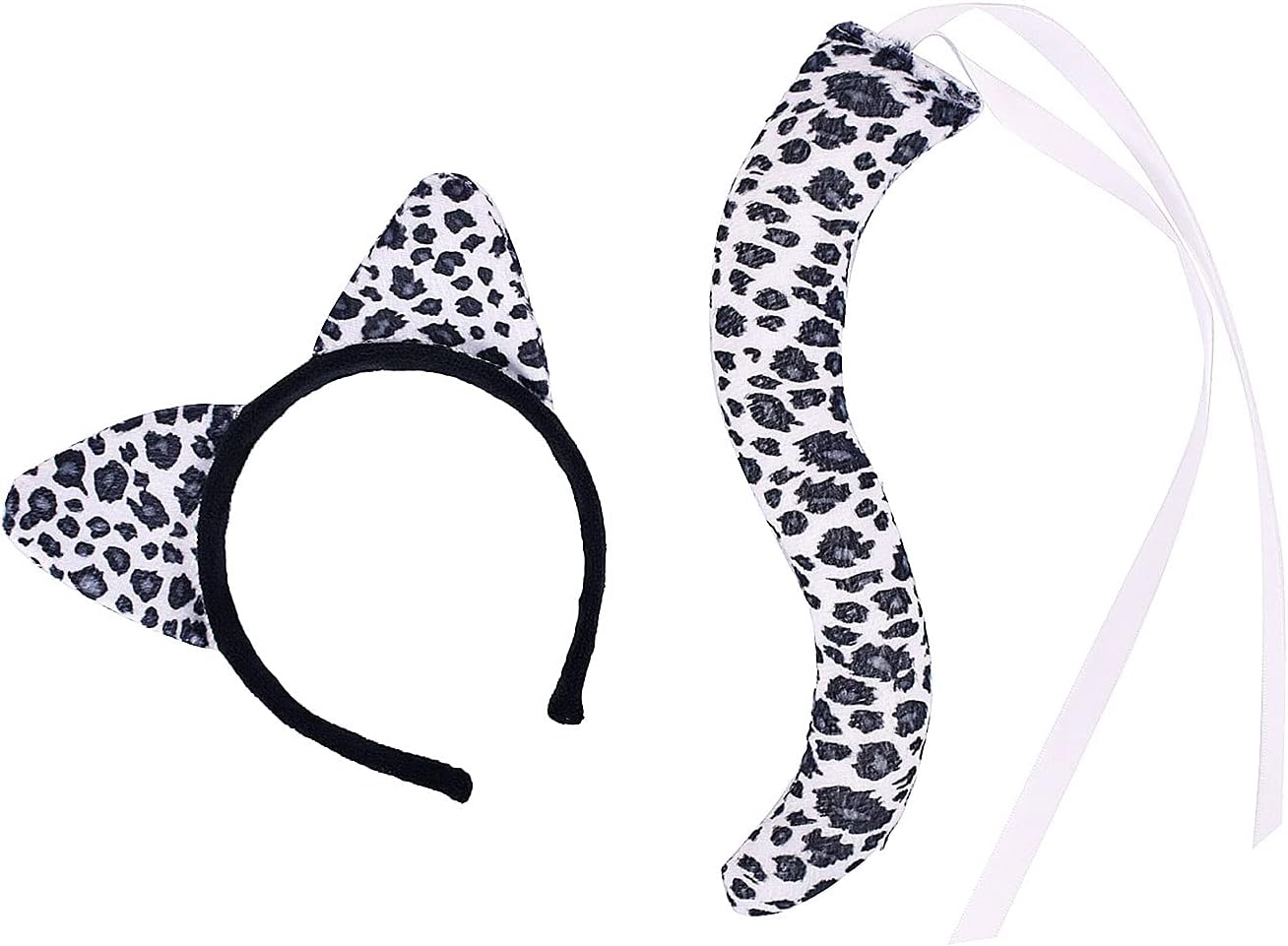 Girls Jungle Themed Dress Animal Tutu Dress Christmas Birthday Party Outfit 3pcs with Ears Headband Tail Accessories Baby Girl Black Leopard 9-10 Years - Image 6