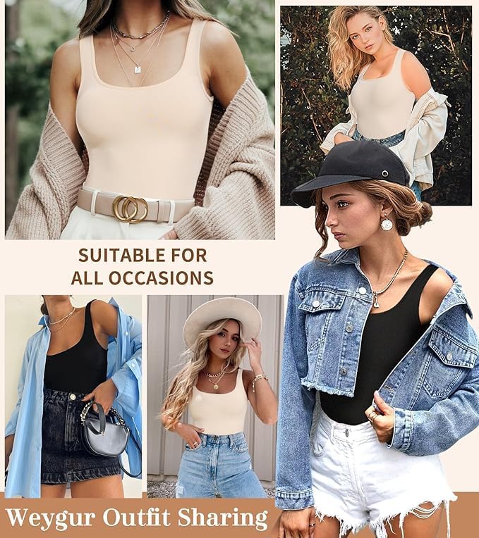 Shapewear Tank Tops for Women Tummy Control Camisole Compression Tanks for Women Slimming Body Shaper Top - Image 6