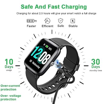 VeryFit Smart Watch Charger Replacement Charging Cable Cord Magnetic for Smartwatch ID207 ID208BT ID205L