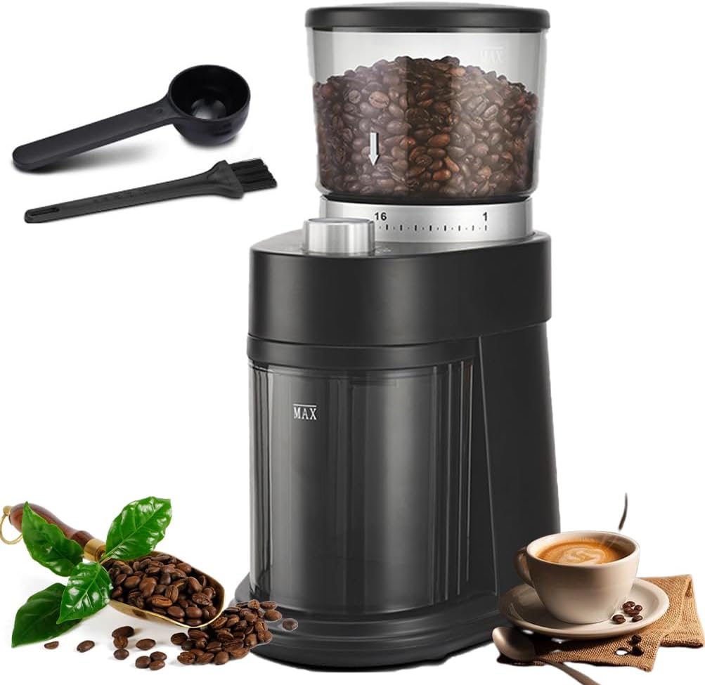 Coffee Grinder Electric,250g Large Capacity Adjustable Bean,with 31 Precise Grind Setting Burr, Stainless Steel Grinding Core for 2-12 Cups, Drip