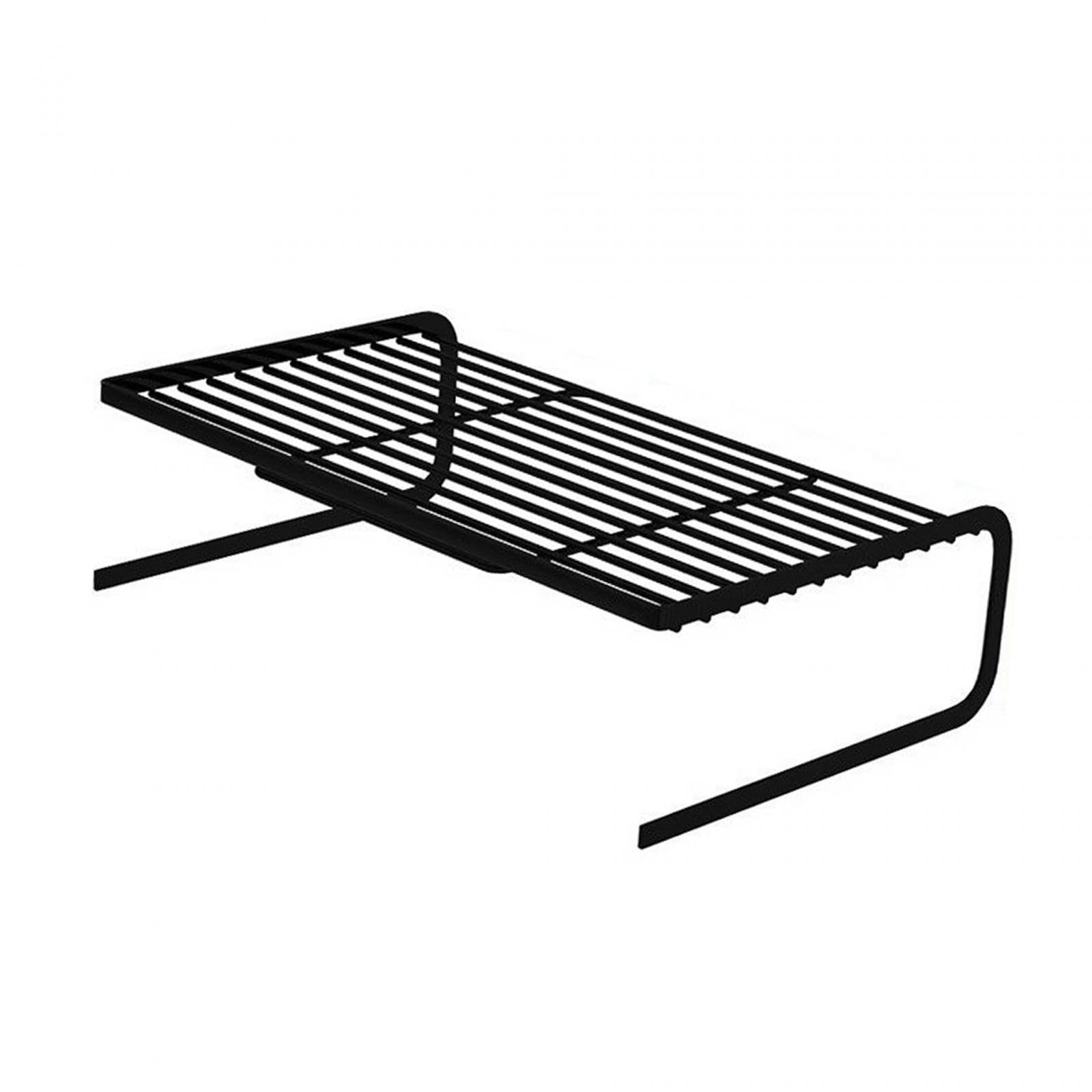 Soporte para Portátil Soporte para Notebook Soporte Elevador de Organizador de Escritorio con Superficie de Malla Metálica Adecuado para, Pequeño Negro