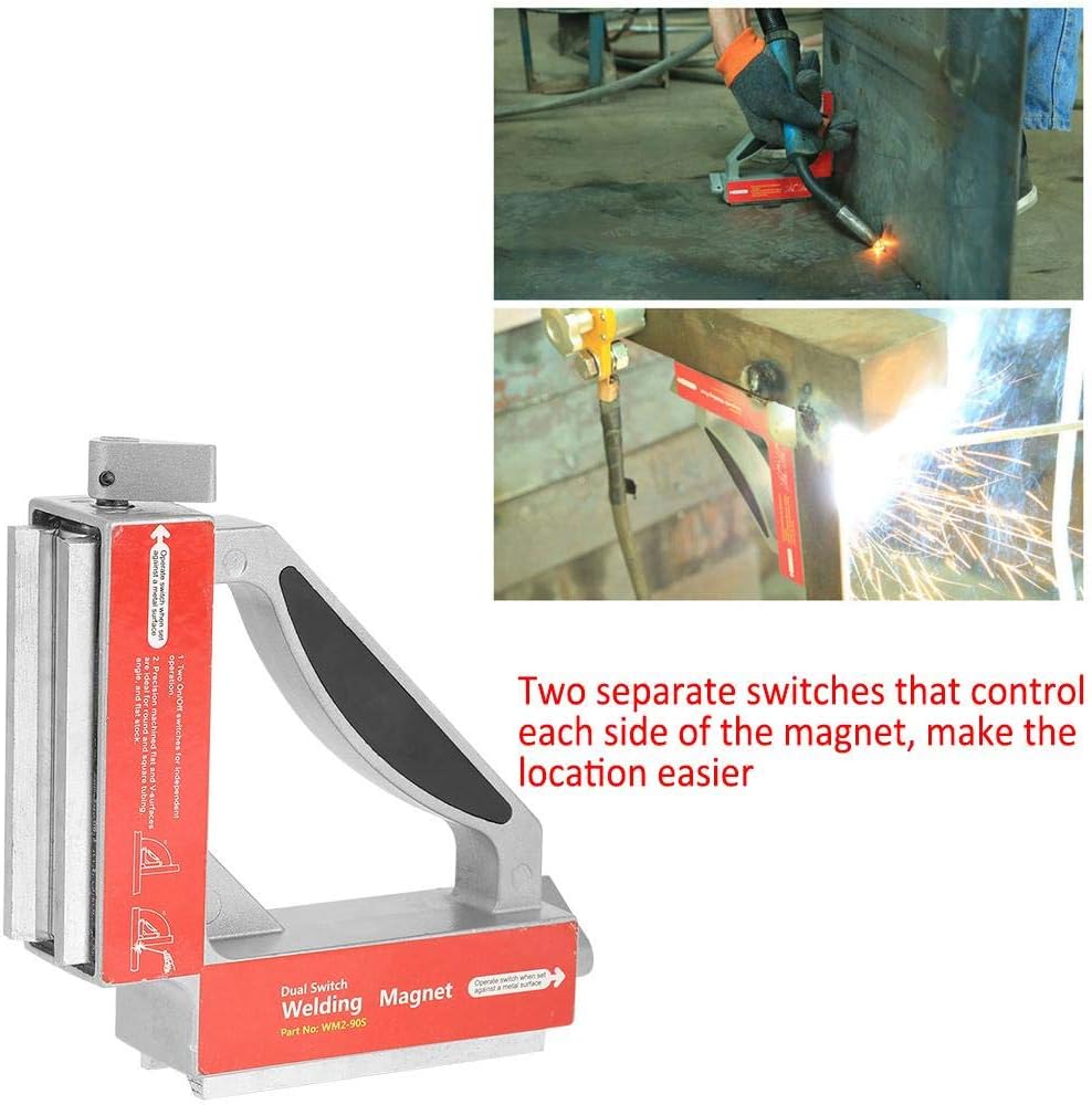 FTVOGUE Switch 90 Degree Magnet Welding Fixture Strong Magnetic Welder Jig Holder