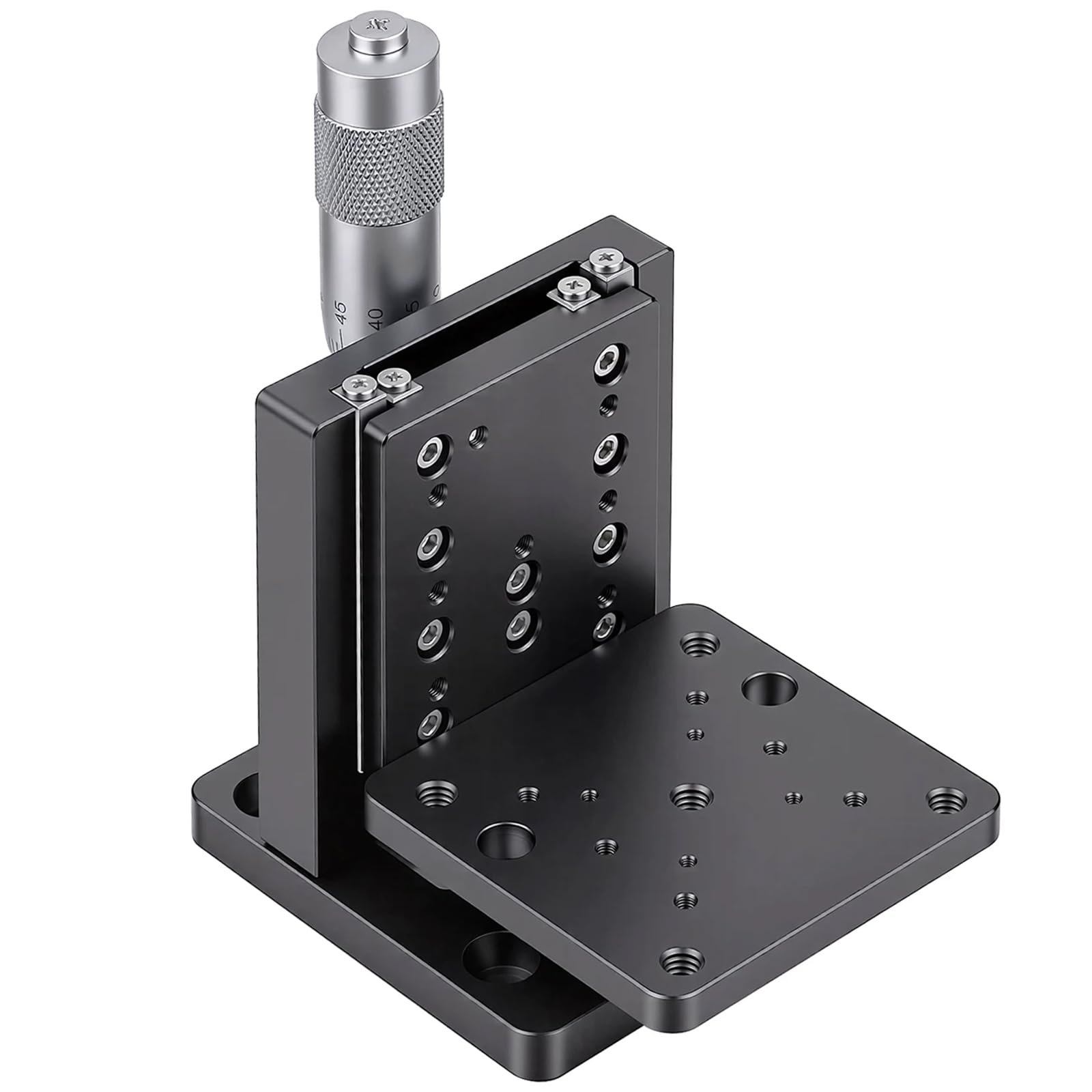 Ręczna platforma do podnoszenia kolumn, pionowy etap tłumaczenia osi Z, skrzyżowane łożysko wałeczkowe, skok 25 mm, obciążenie 4 kg, do wyrównania optycznego, pozycjonowania laboratoryjnego
