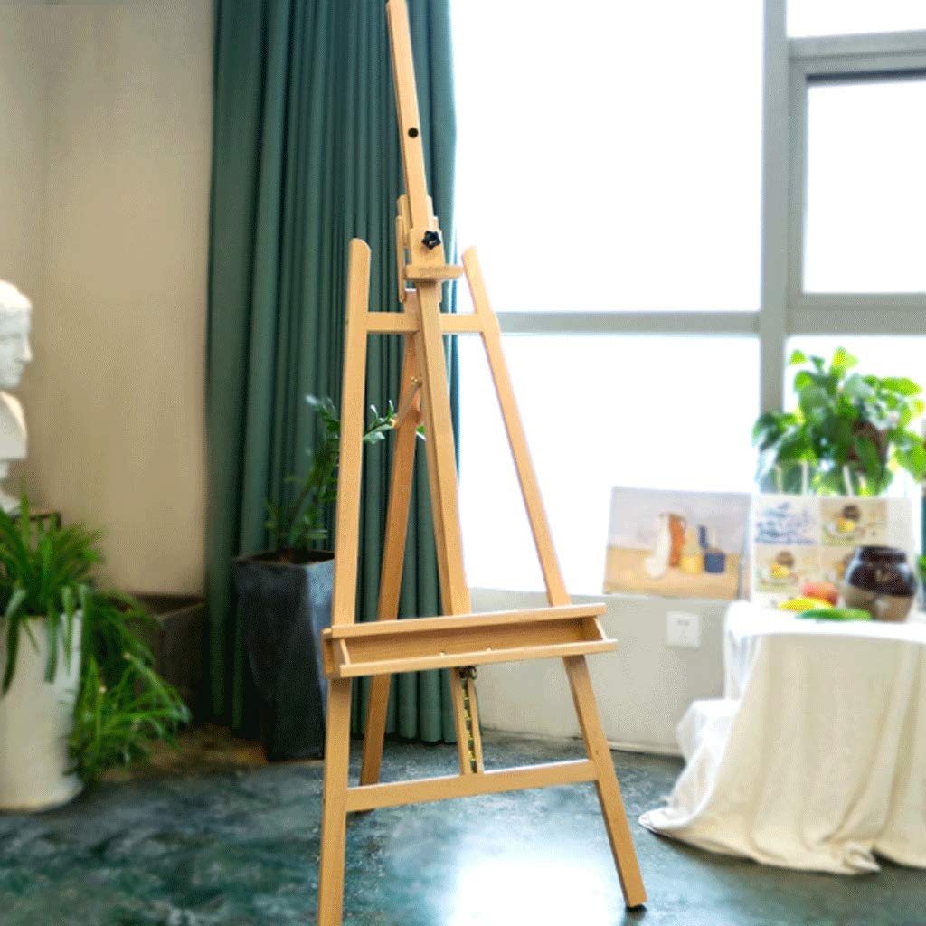 Caballete Caballete Plegable Multifuncional Principiante Producción de Haya Boceto Profesional Caballete de Piso Estudio de Pintura Caballete Caballete de Mesa (Color : Natural)