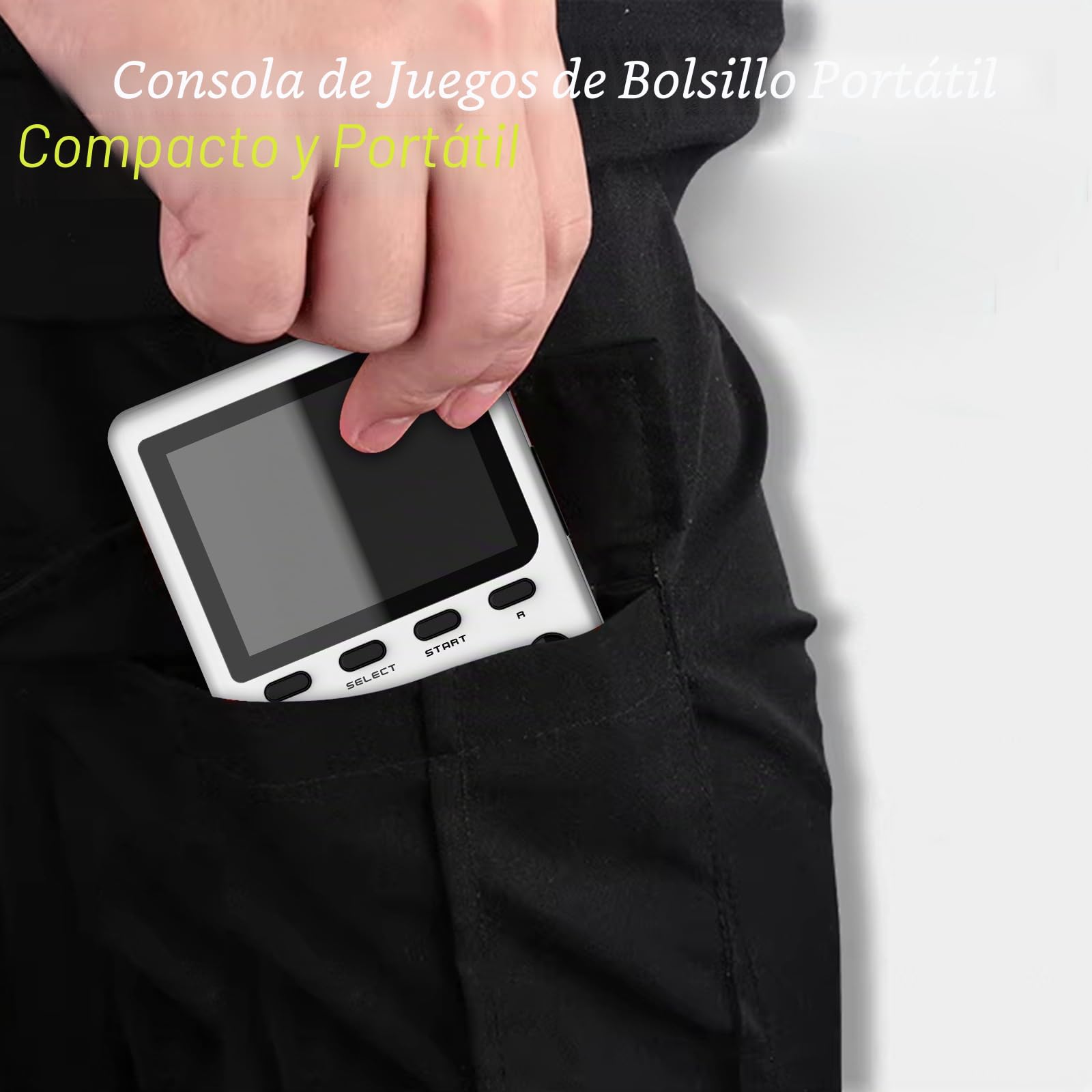 Consola de Videojuegos Portátil Retro, 40 Juegos Retro con Licencia Pico Preinstalados, Compatible con Cartucho PIKO/GBA - Blanco