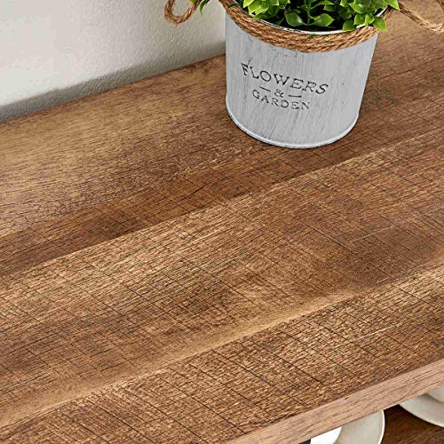 Bon Augure Industrial Bar Cabinet For Liquor And Glasses, Rustic Liquor Cabinet With Wine Racks And Stemware Racks, Farmhouse Coffee Bar Cabinet With Storage (Vintage Oak, 47 Inch) #TOP2