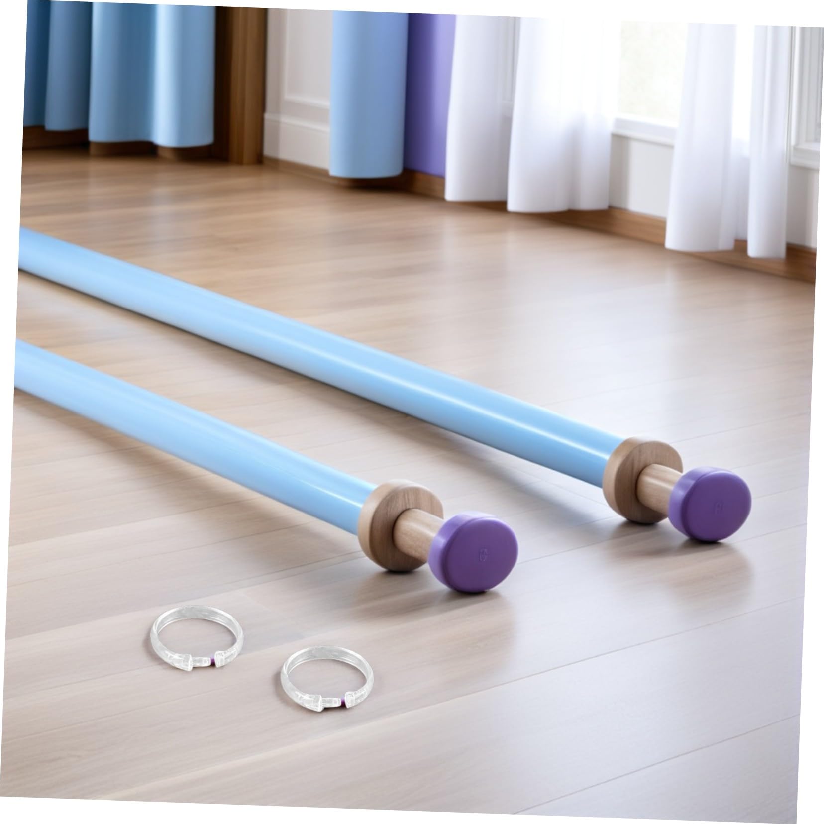 60 pezzi Ganci per Tende Doccia Trasparenti in Plastica O-shaped Anelli Scorrevoli per Barre Bagno Finestre Resistenti e Facili da Installare