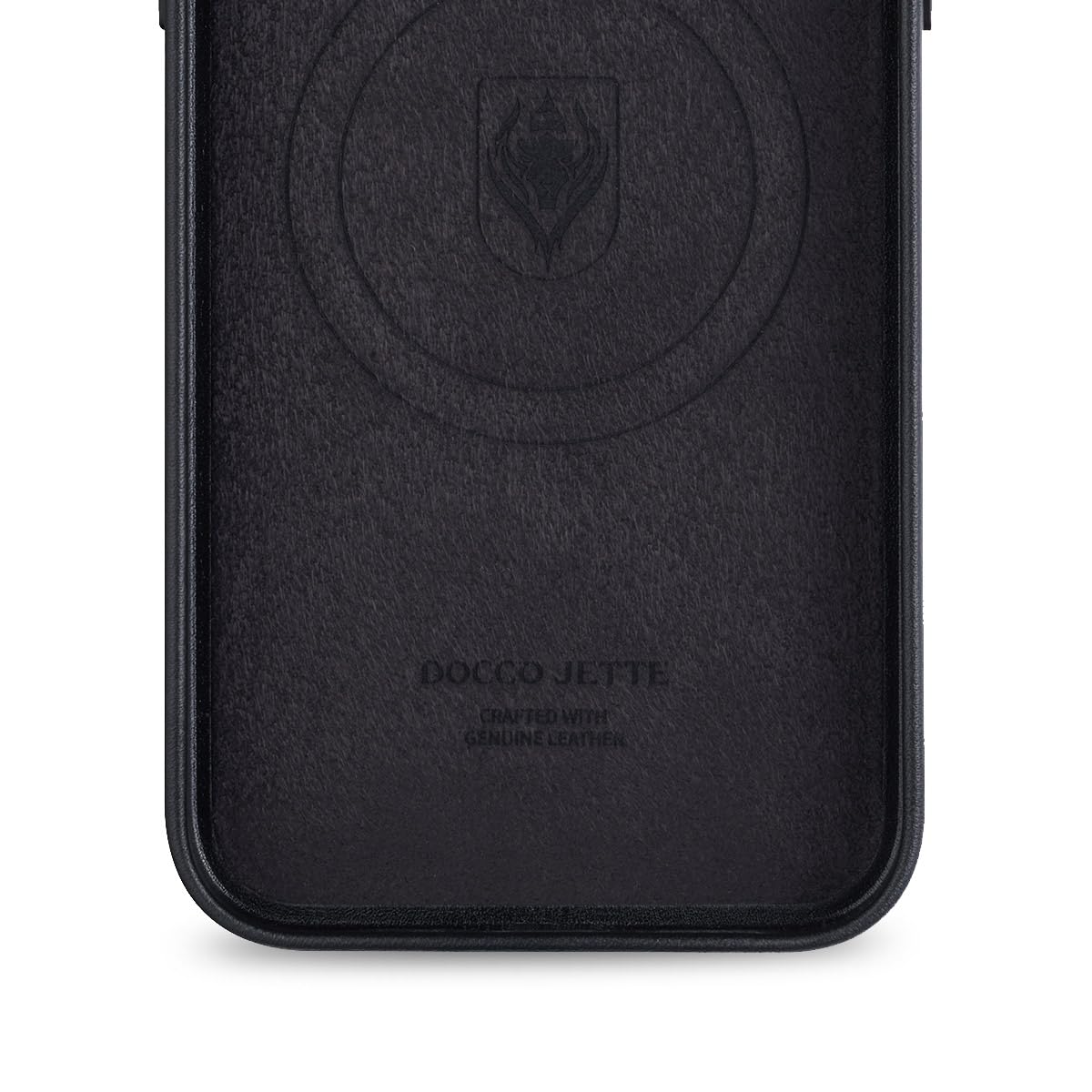 Custodia in pelle progettata per iPhone 15 Pro, custodia in vera pelle,magneti integrati compatibile con MagSafe-Mezzanotte