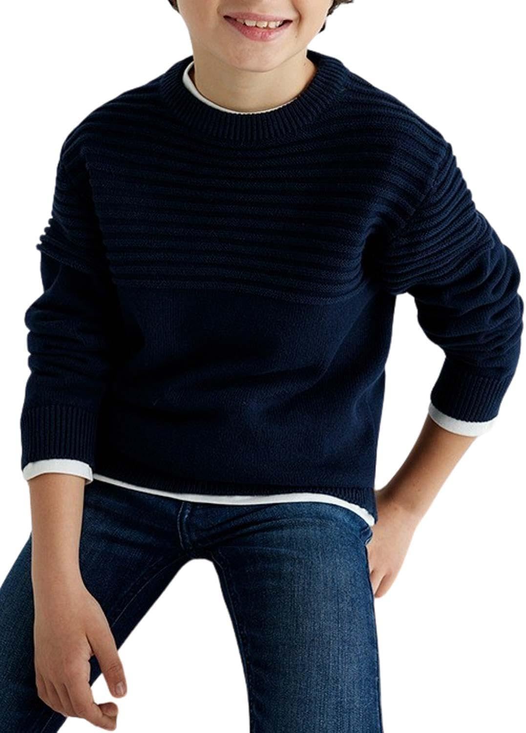 Mayoral Jacquard Jumper for Boys Navy