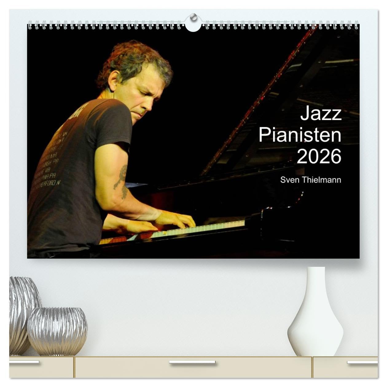 Jazz Pianisten 2026 (hochwertiger Premium Wandkalender 2026 DIN A2 quer), Kunstdruck in Hochglanz: Sensible Momentaufnahmen berühmter Tastenkünstler (CALVENDO Kunst)
