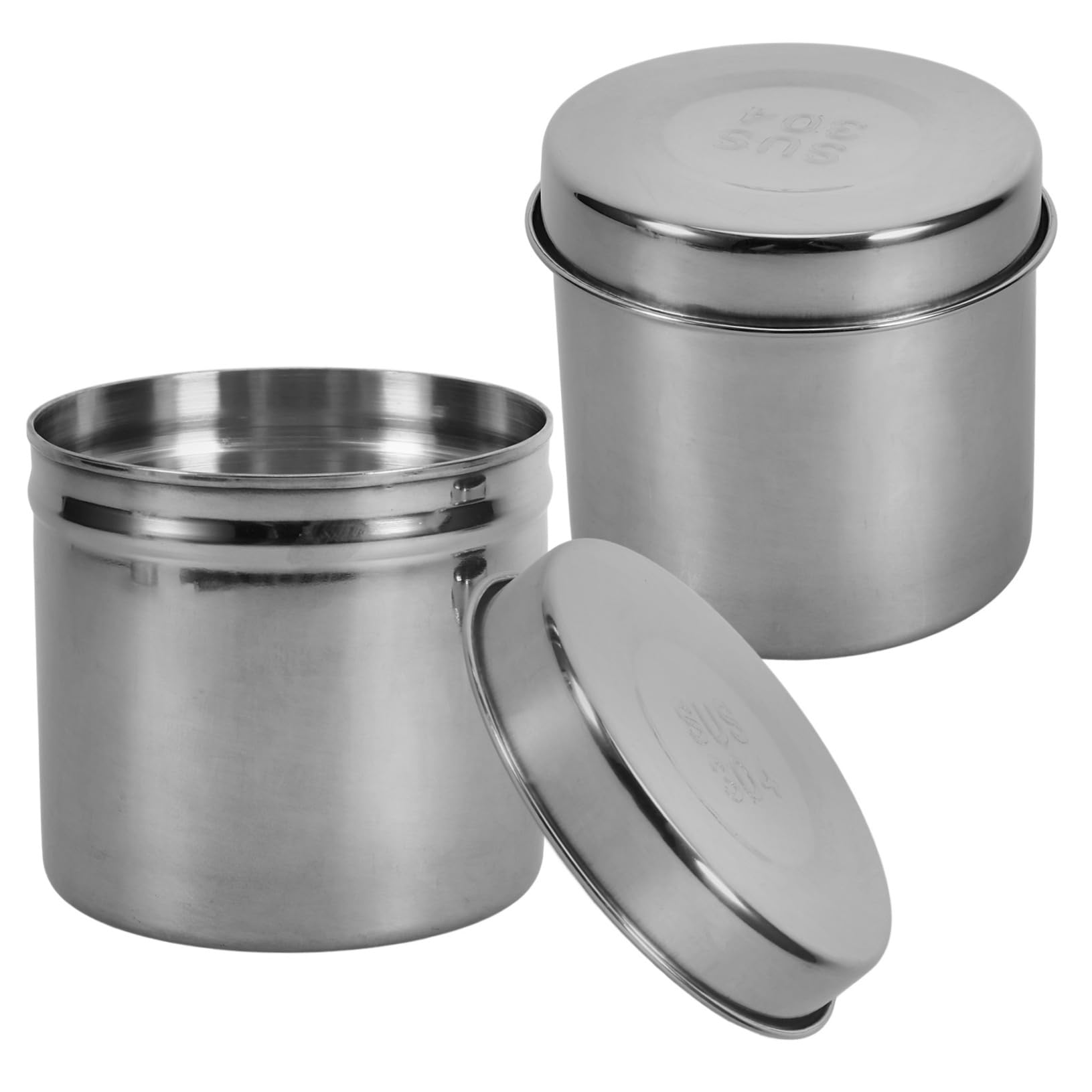 Alipis Unguent Box Stainless Steel Cotton Tube 2pcs Set Storage for Medicines Dressings