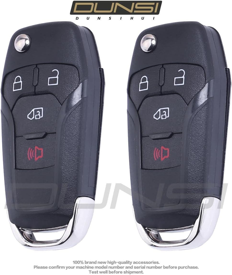 DUNSIHUI 2Pcs N5f-A08taa Car Key Fob Shell Case Keyless Entry Remote Replacement 4 Button Compatible with 2019-2022 Transit/2019-2023 Transit Connect-Only Case Shell