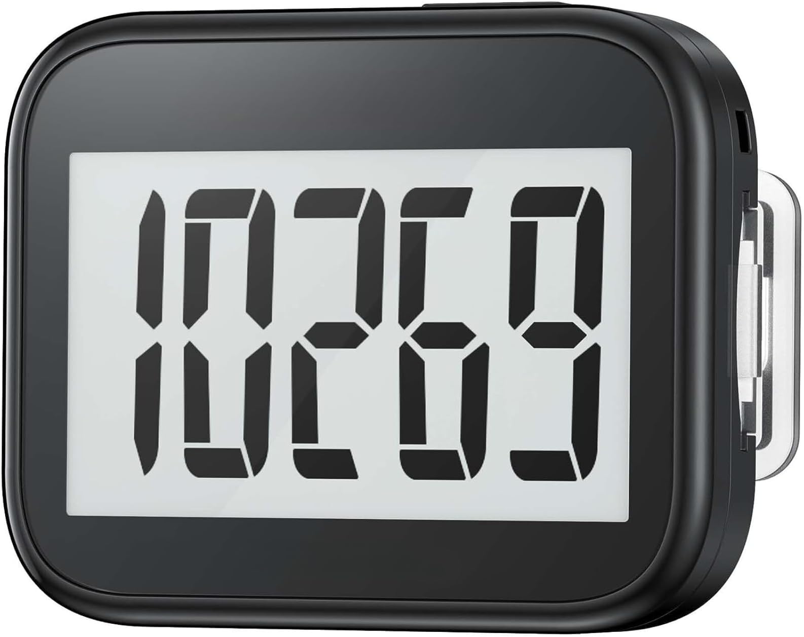 3D Pedometer, Simple Accurate Step Tracker for Men, Women, Kids, & Seniors. Large Digital Display, Detachable Clip Lanyard & Unmatched Precision in Step Counting (Black)
