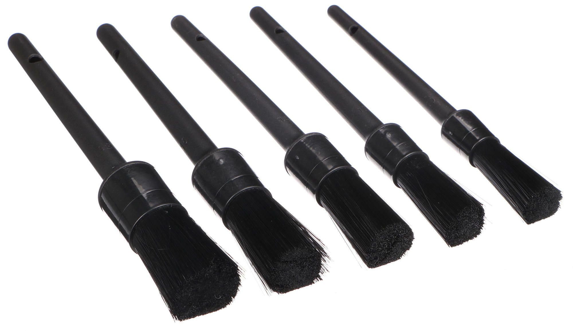 SIXTOL CAR DETAILING BRUSH 5 HARD | Precision Cleaning Brush Set | 5 Pieces | Nylon Bristles | Universal Car Cleaning