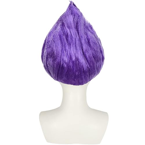 Miniatura 6 de ANOGOL Gorro de pelo + peluca de cosplay morada para disfraz de fiesta de Halloween para anime cosplay pelucas para adultos, pelucas sintéticas