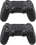 Wireless Controller for PS4, Dual Vibration Gamead Joystick/Motion Sensing/Touchpad/Speaker/3.5mm Audio Jack, Compatible with playstation 4/Slim/Pro Console/PC(Black)