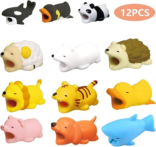 Amazon ケーブルバイト ケーブルポンパー アニマルバイトケーブルセーバー 携帯電話ケーブルコード充電器 3個 Cable Protectors 7 携帯電話 スマートフォンアクセサリ 通販