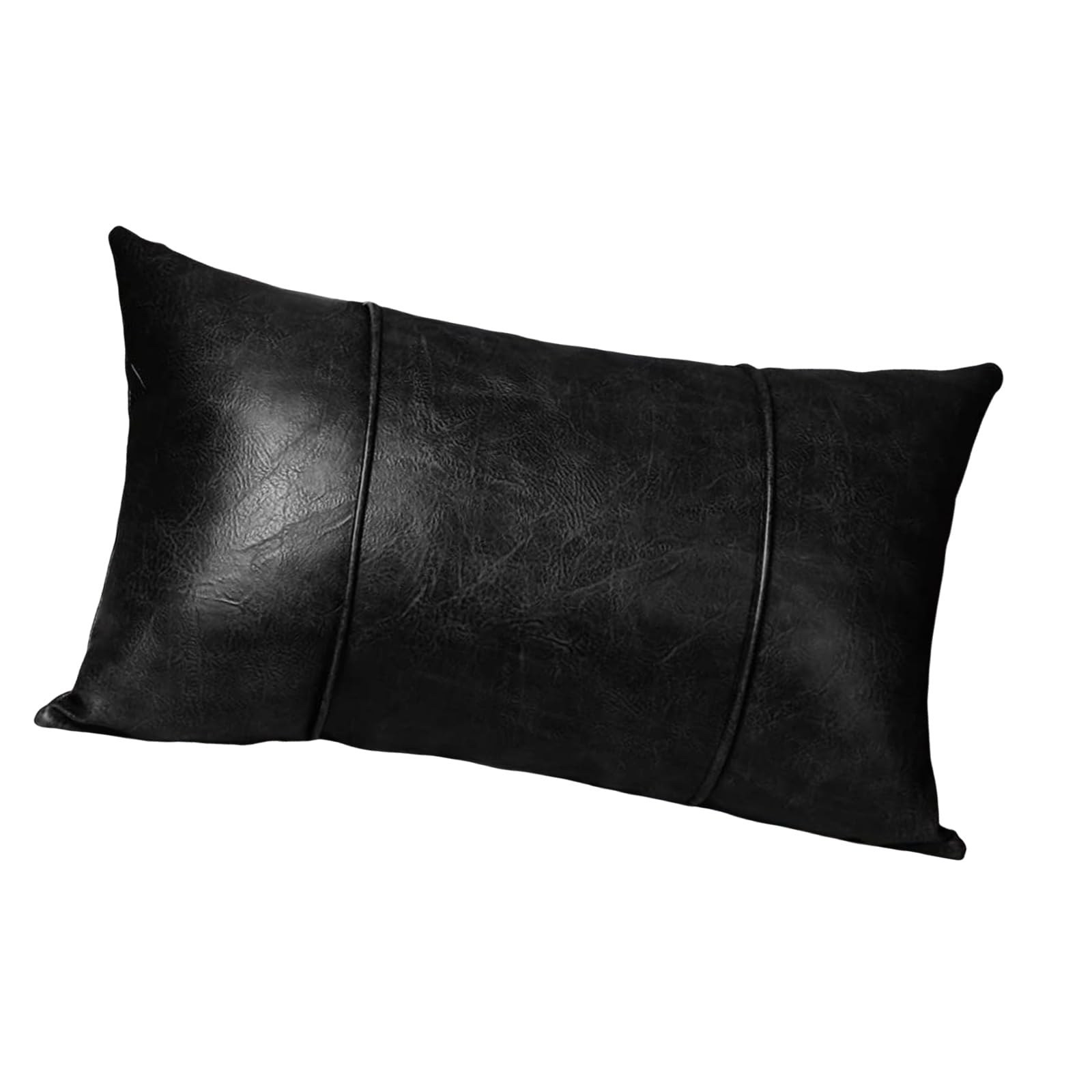 Fahoujs 30x50cm Water Resistant Pillow Case Pillowcase Neutral Home Decoration for Sofa Bed Cushions Covers for Home Car Faux Leather Lumbar Cushions Covers