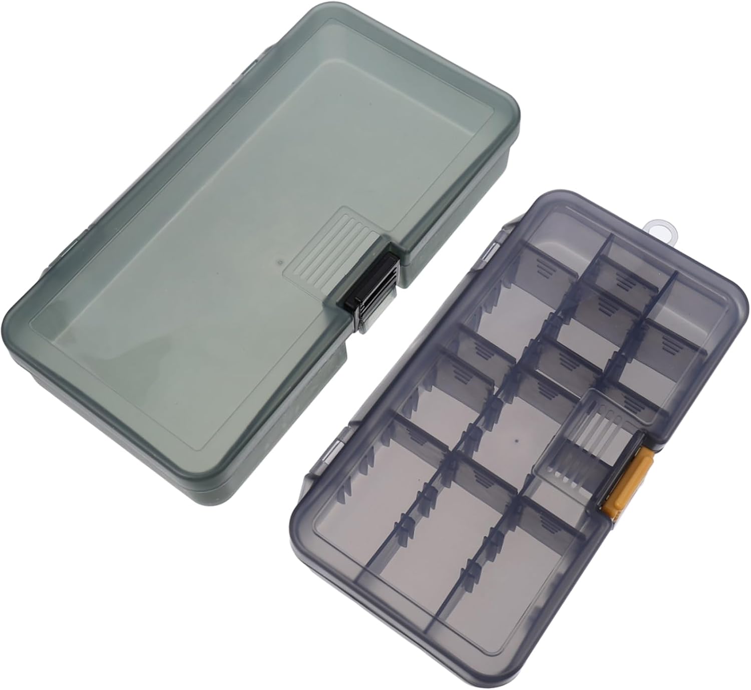 VICASKY 2pcs Fishing Bait Storage Box Fishing Gear Organizer Compartments for Tackle and Accessories Compact and Lightweight Design