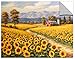 Produktbild Tremont Hill Sung Kim Leinwandbild, Motiv Red River Sunflower Farm, 61 x 32 cm