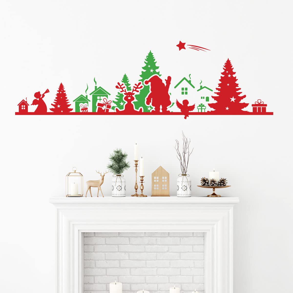 Sticker Noël Merry Christmas géant pour décorer facilement vos murs sans percer
