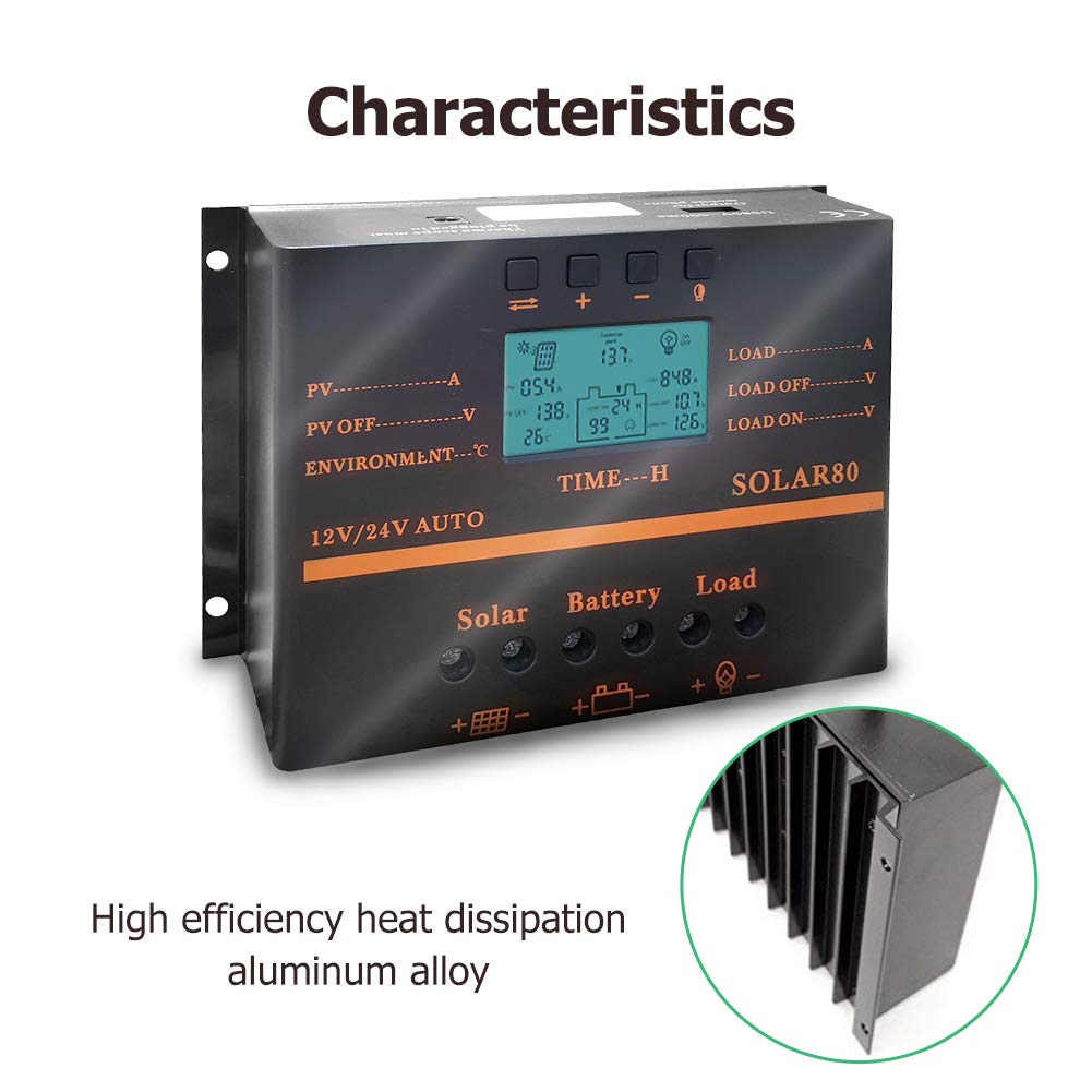 Régulateur Solaire SolaMr 60A - 12V/24V Auto - Écran LCD Double USB - Contrôleur Charge PWM Intelligent