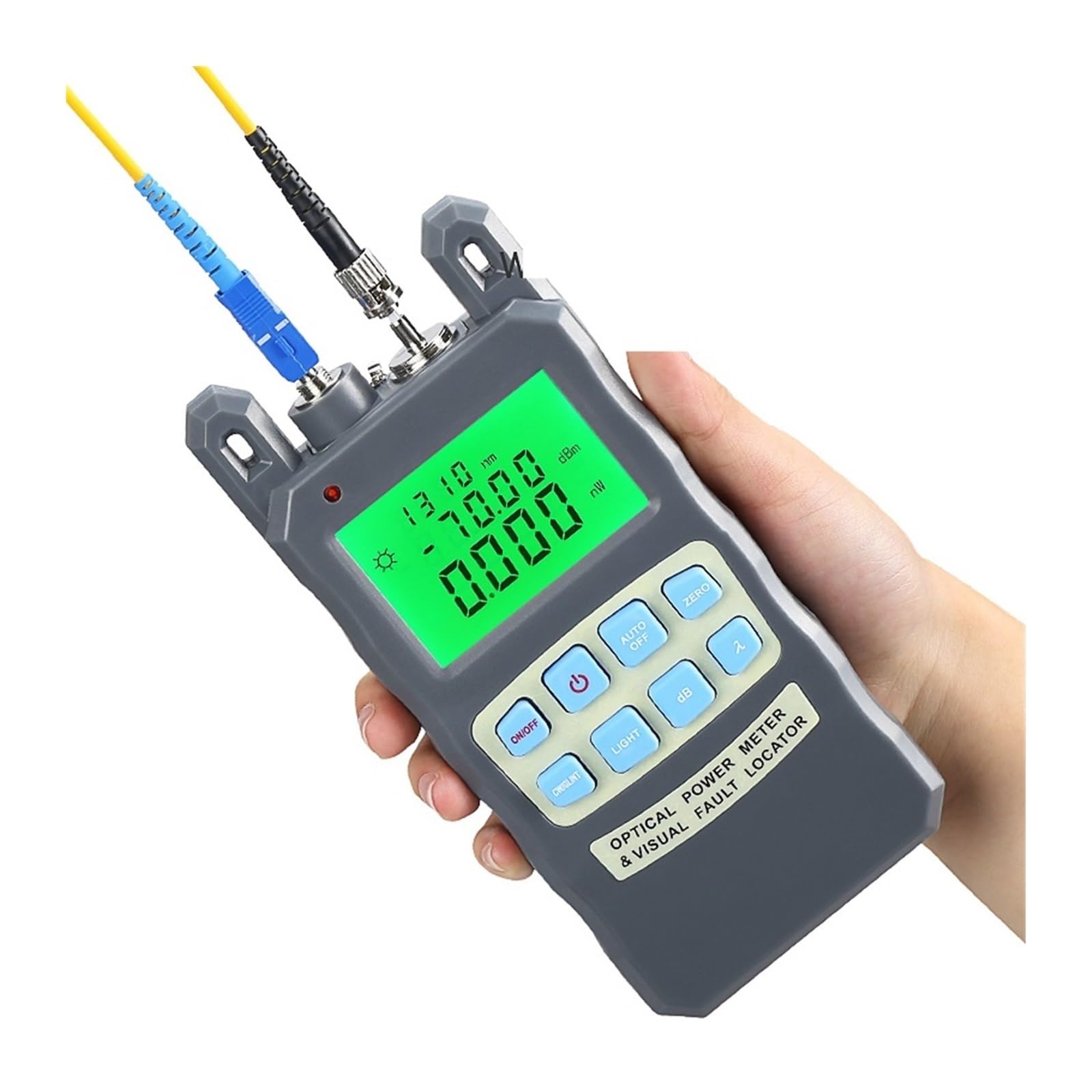 Dikkac 20Mw Fiber Optic Cable Tester, All-In-One Optical Power Meter With 1-50Mw Visual Fault Locator Fiber Tester 5Km 10Km 20Km 30Km 50Km Vfl(20Mw)