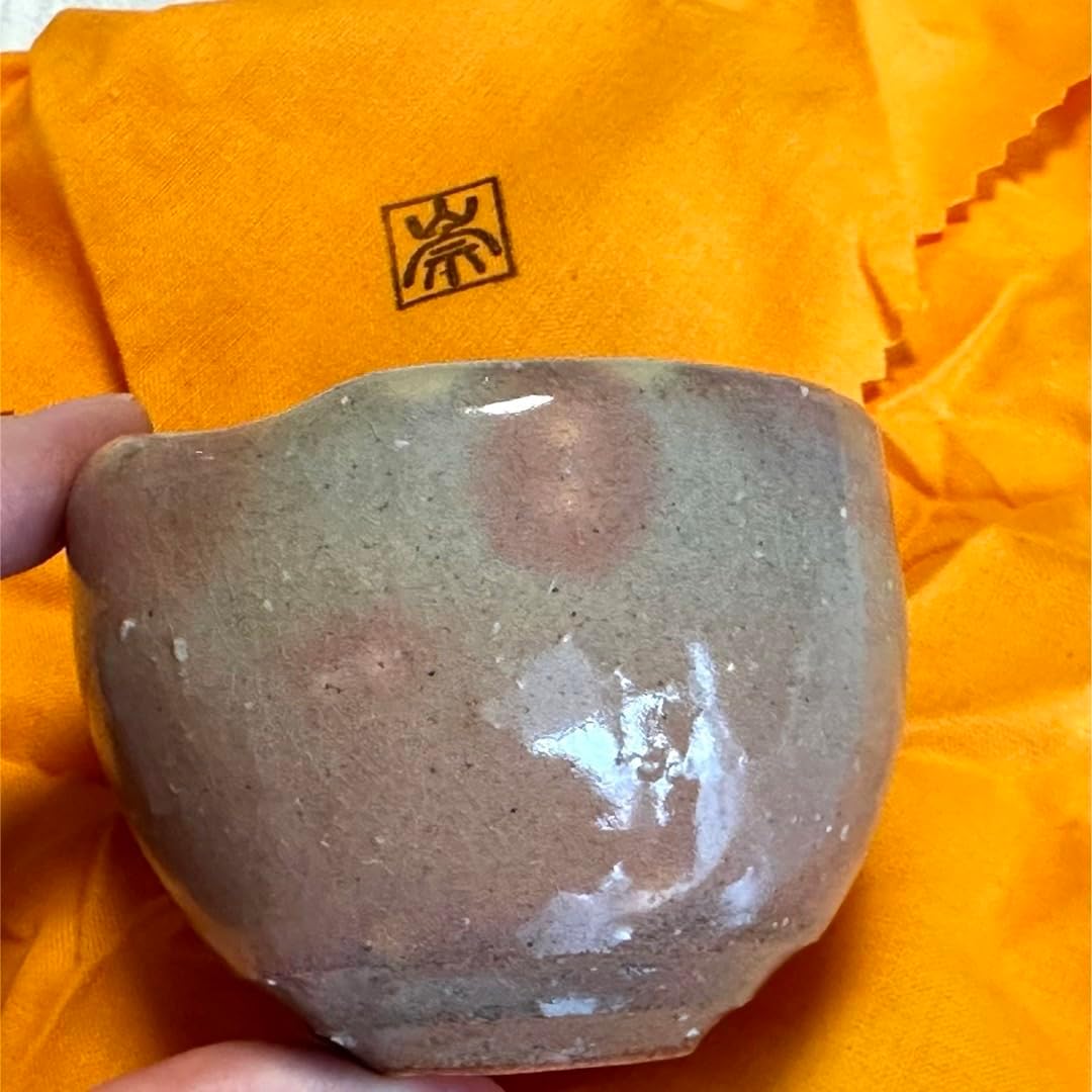 XG234 陶芸家・唐津焼・中川自然坊・刷毛目唐津・ぐい呑み・共箱・酒器