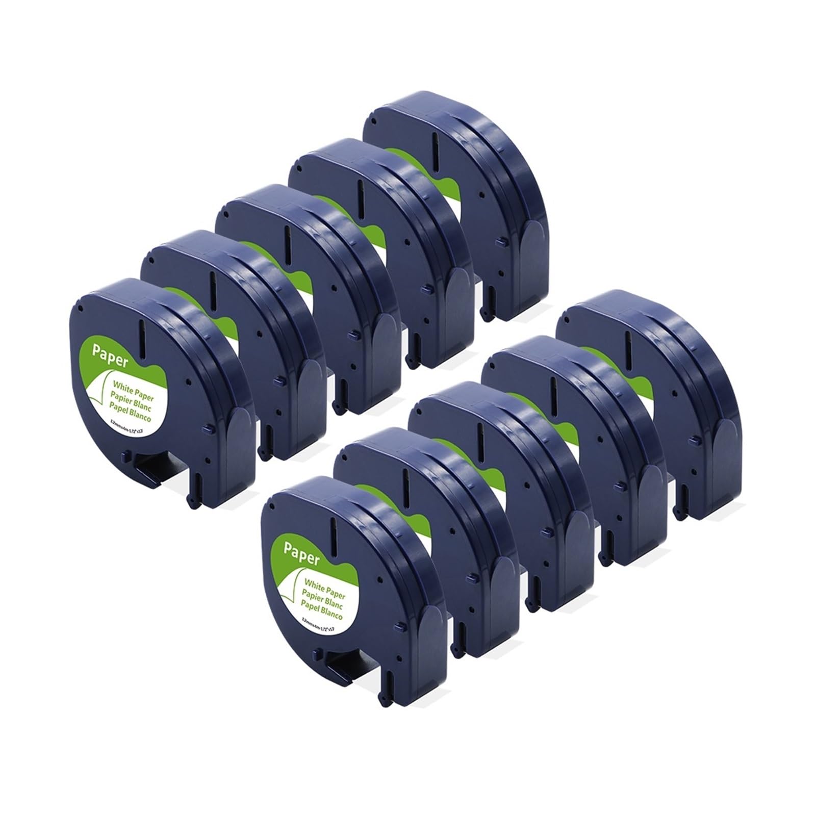 Nastro For Etichette Da 12 Mm Compatibile Con DYMO LetraTag 91200 91220