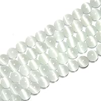 Vista 22 de Cuentas de Ojo de Gato Negro, Redondas de 6 mm, Piedras Preciosas Semipreciosas Sueltas para Fabricación de Joyas (63-66 piezas/cadena)