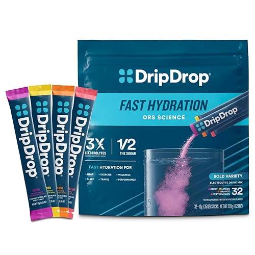DripDrop Hydration Packets - Bold Variety Pack - Single Serve