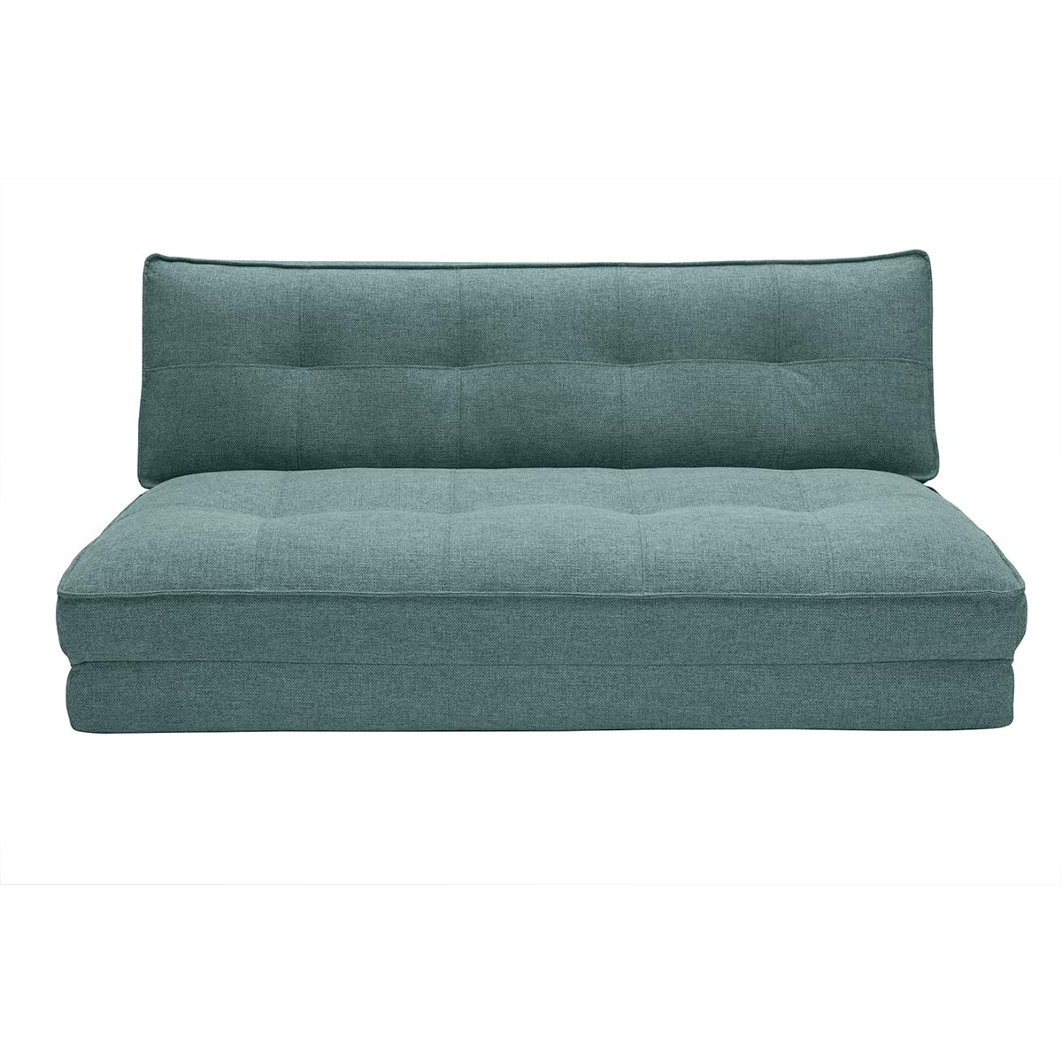Miliboo Chauffeuse 2 Places Convertible en Tissu Vert de Gris Sally