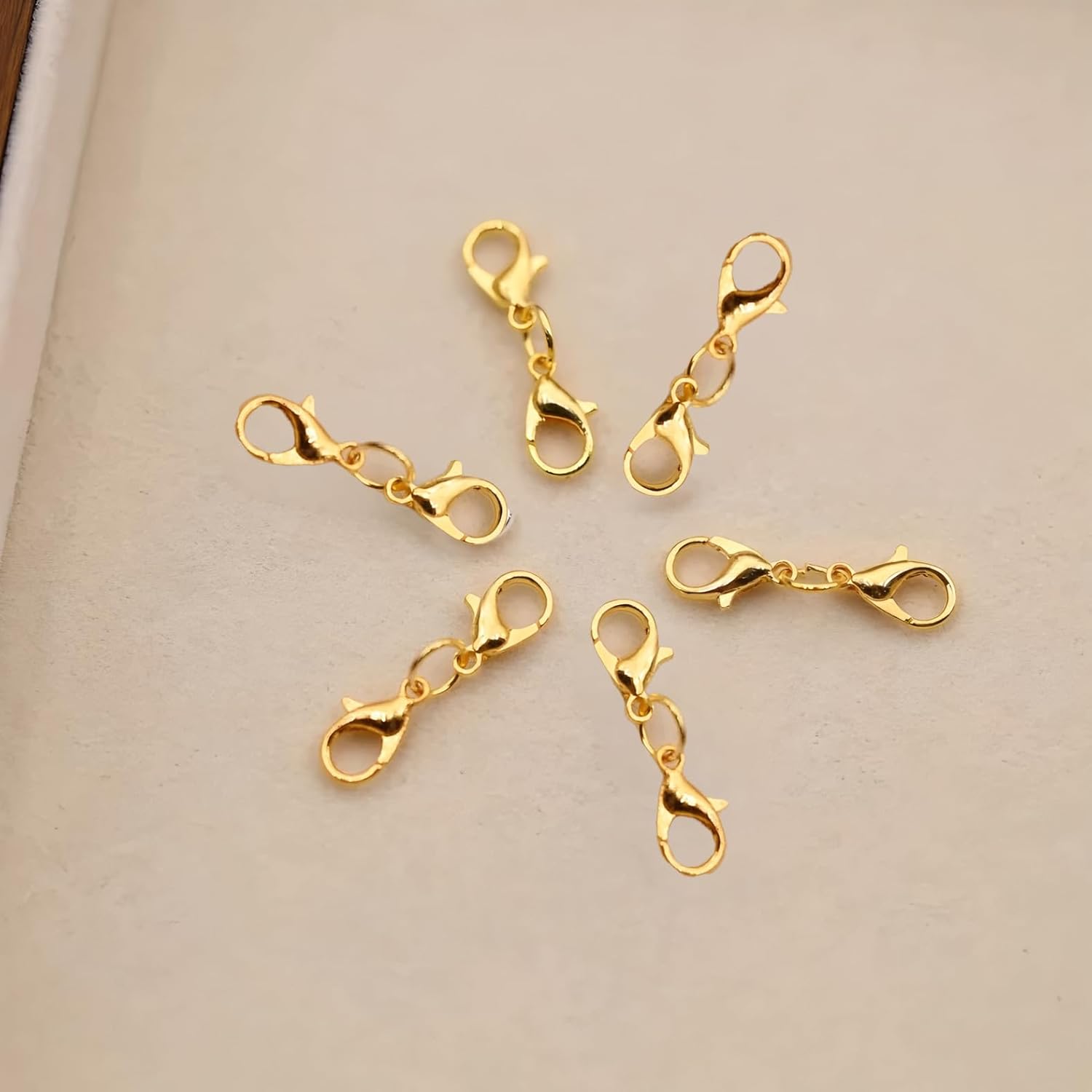 10 Pcs Gold Double Lobster Clasp Necklace Clasp, Double End Design Necklace Extender Connector, Suitable for Jewelry Chain for DIY Jewelry Making/Artisans - Image 3