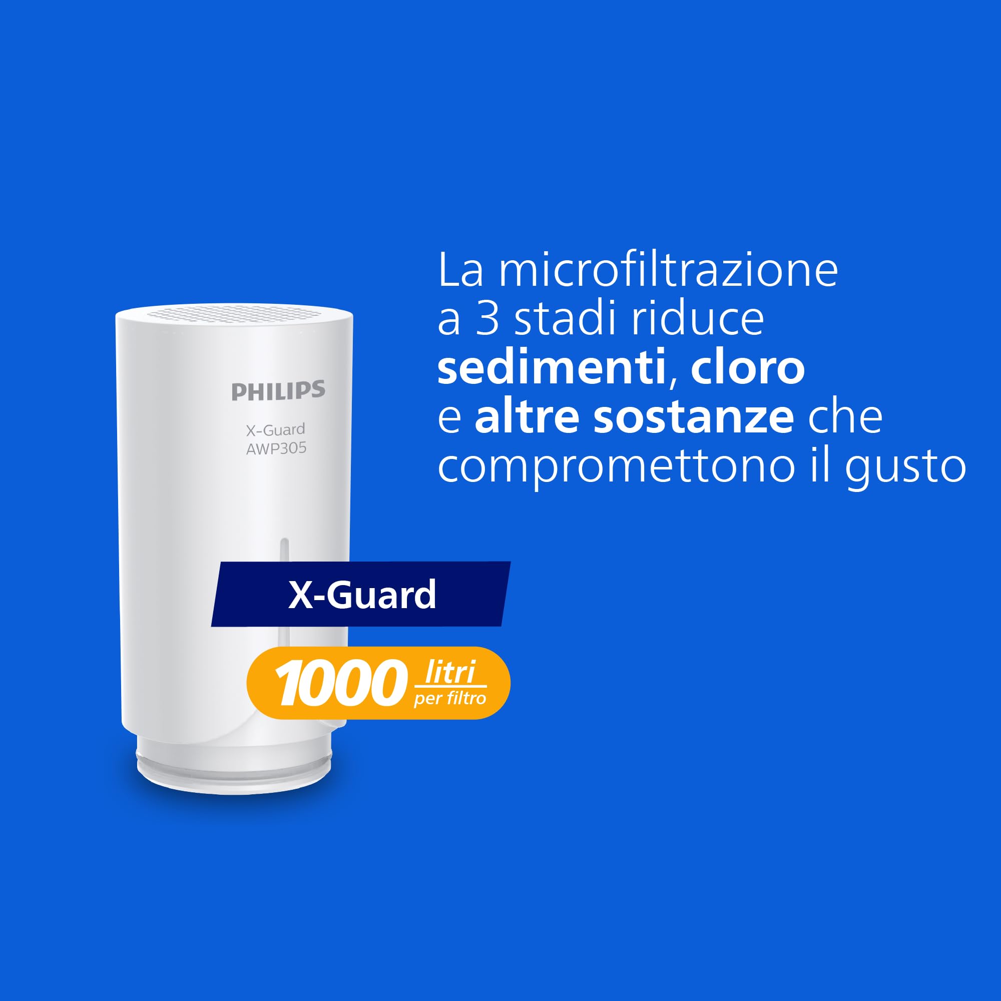 Philips Water Ontap filtro AWP3703/10 MICROFILTRAZIONE, capacità di filtrazione 1000 L