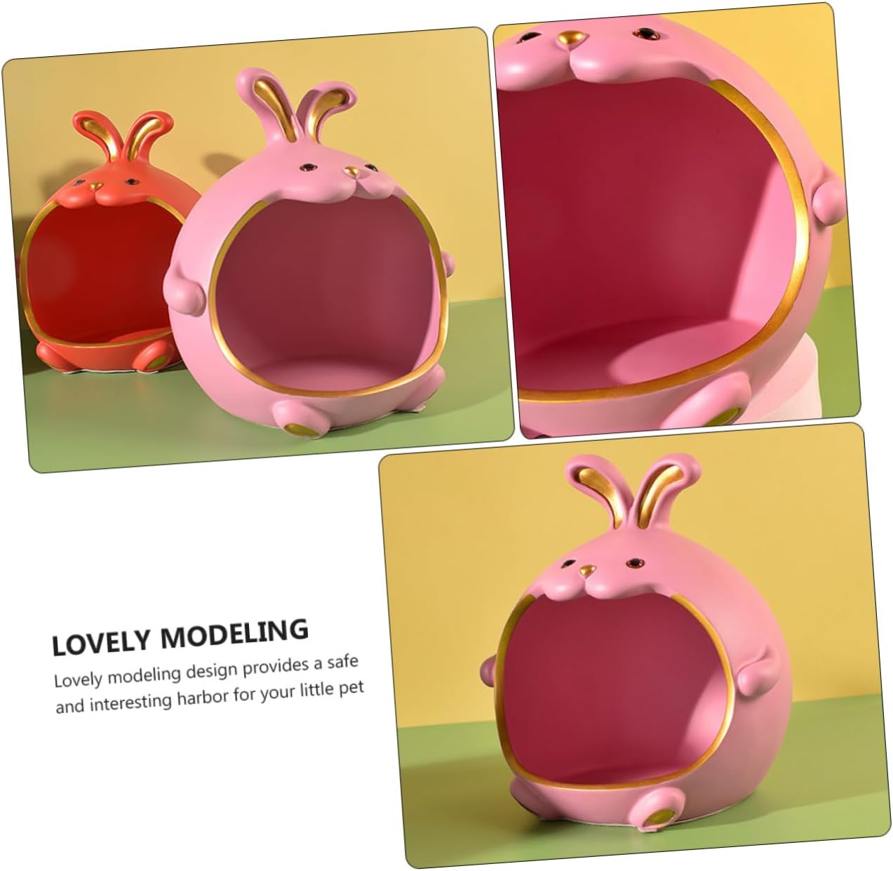 Qinglianghu Guinea Pig Bed Pet Loft Cage Cooling Nest Small Pet House Unique Design Random Color