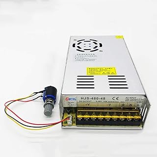 AC to DC Switching Power Supply 480W 10A 0-48V Whole Adjustable Power Supply DC Regulated SMPS 110V/220VAC to 48VDC Power Supply Unit Voltage Regulator with External Potentiometer