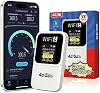 5G Portable WiFi Router, Wi-Fi 6 Mobile Hotspot, 300Mbps Ultra-Fast Internet, Supports 32 Devices, Travel, Remote Work & Caravan Use
