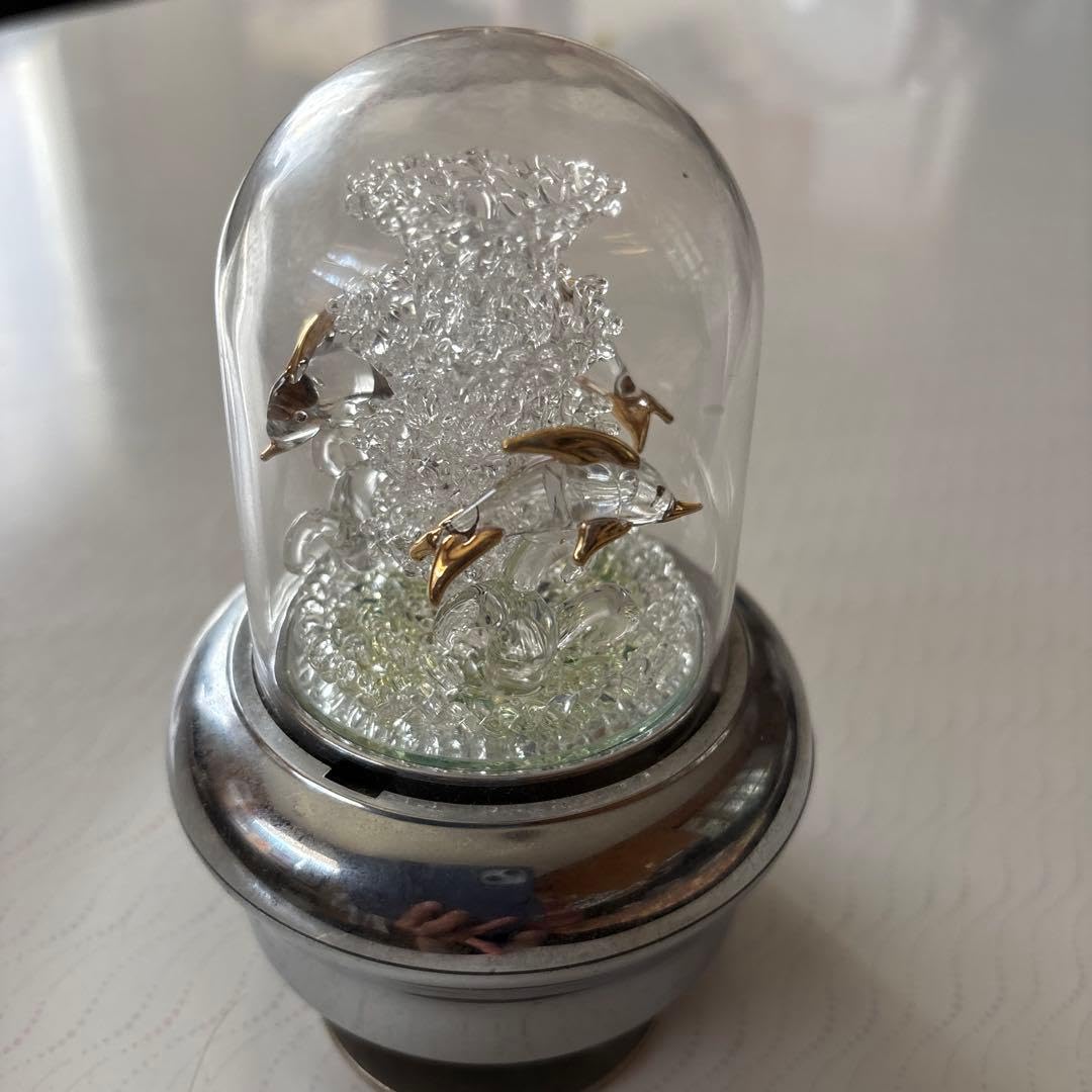 【美品】オルゴール　イルカ　陶器　置物　インテリア　工芸品　美術品　A1437 Amazon | 世界にひとつだけの花 イルカのオブジェ、オルゴール