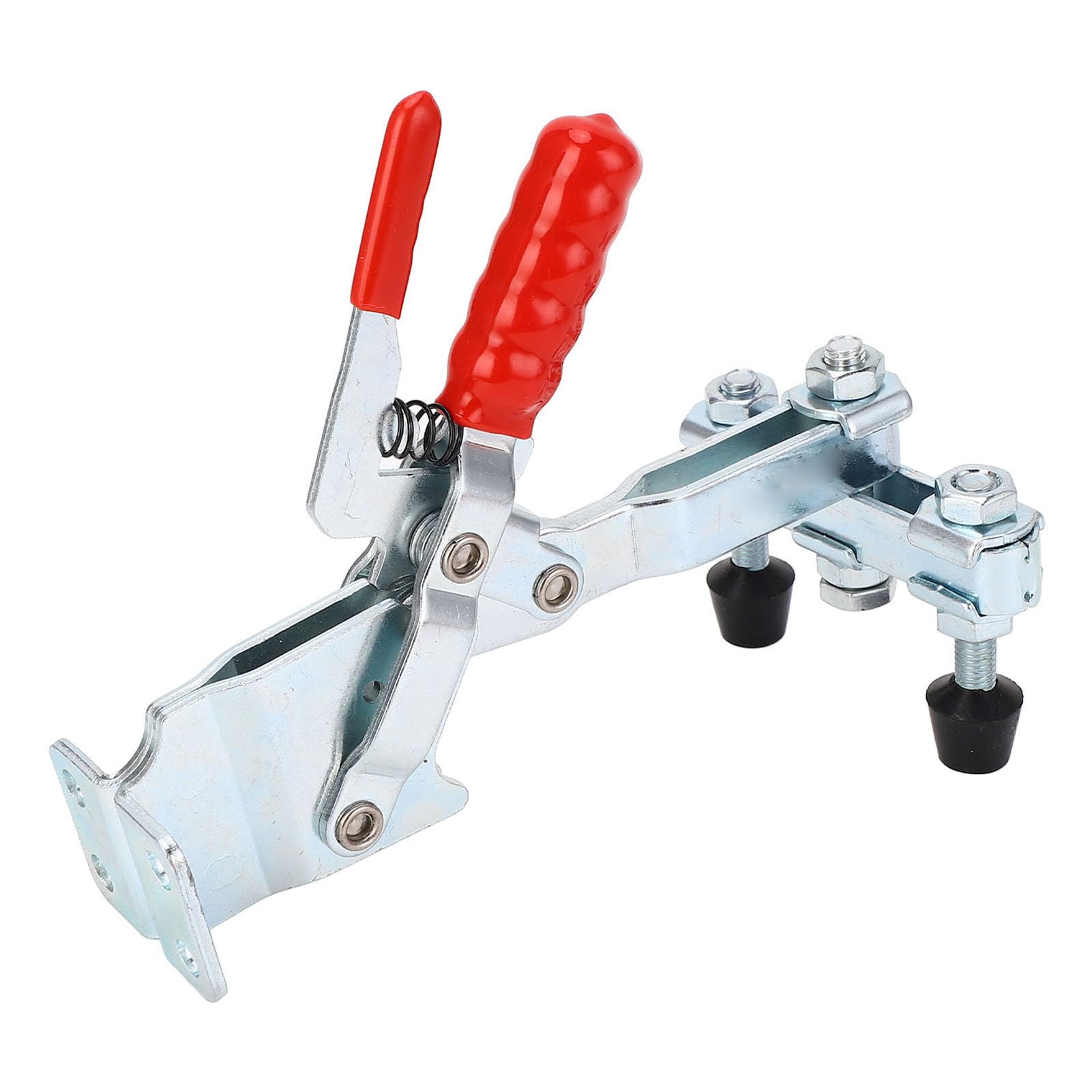 Cocoarm Pince Verticale à Dégagement Rapide, Pince à Bascule Verticale en Acier à Haute Teneur en Carbone, Force de Serrage de 227 Kg, Double Tête, Double Poignée, à Bascule de Maintien Réglable