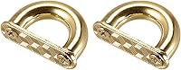 Vista 1 de uxcell Hebilla de puente de arco, conector de anillo en D de metal, grillete para colgar bolsas, correa de bolso, bricolaje y manualidades Tono