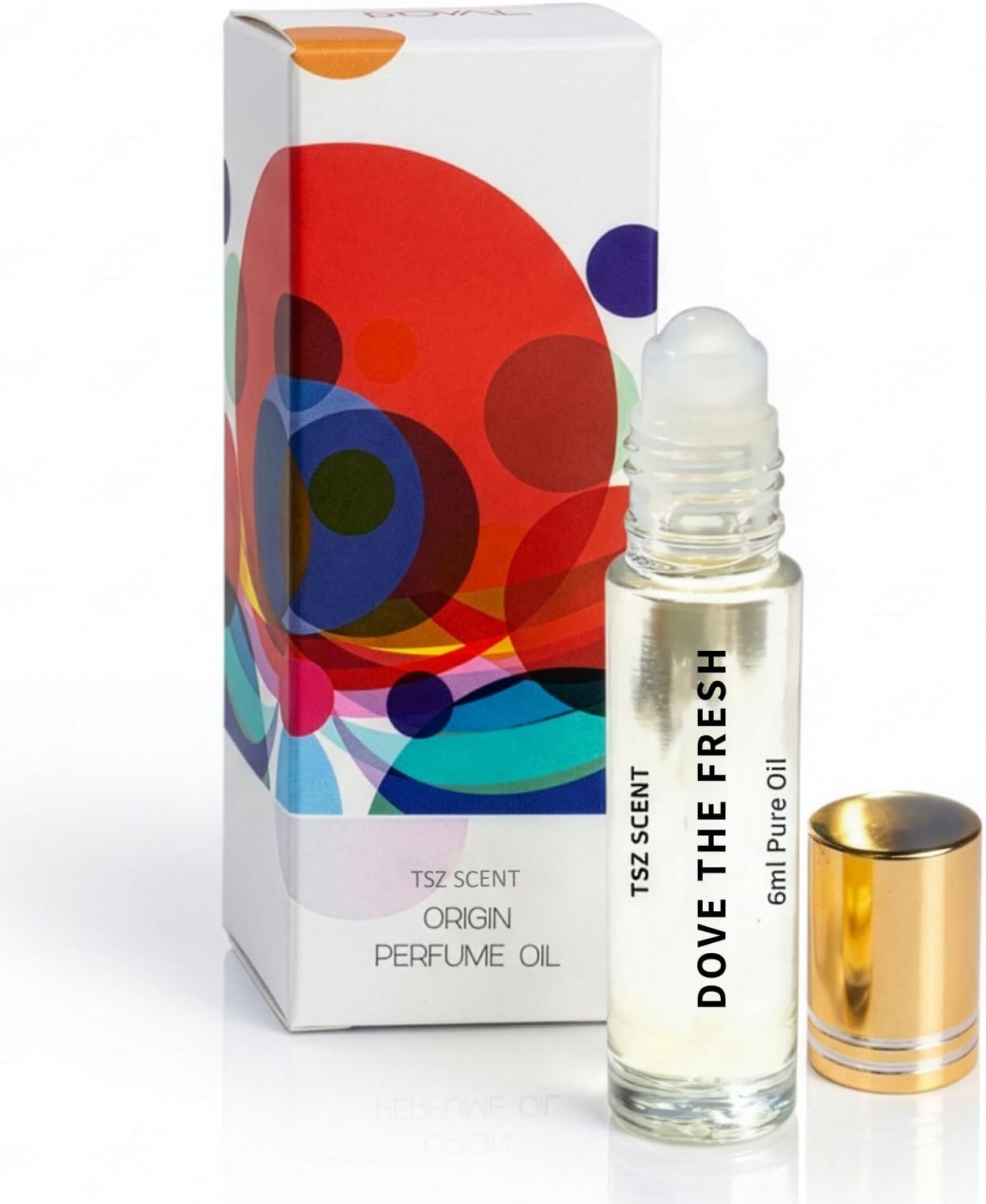 Dove The Fresh Perfume Oil for Women Men 6ml Roll-on Concentrated Long Lasting Clean Floral Musk by TSZ Scent