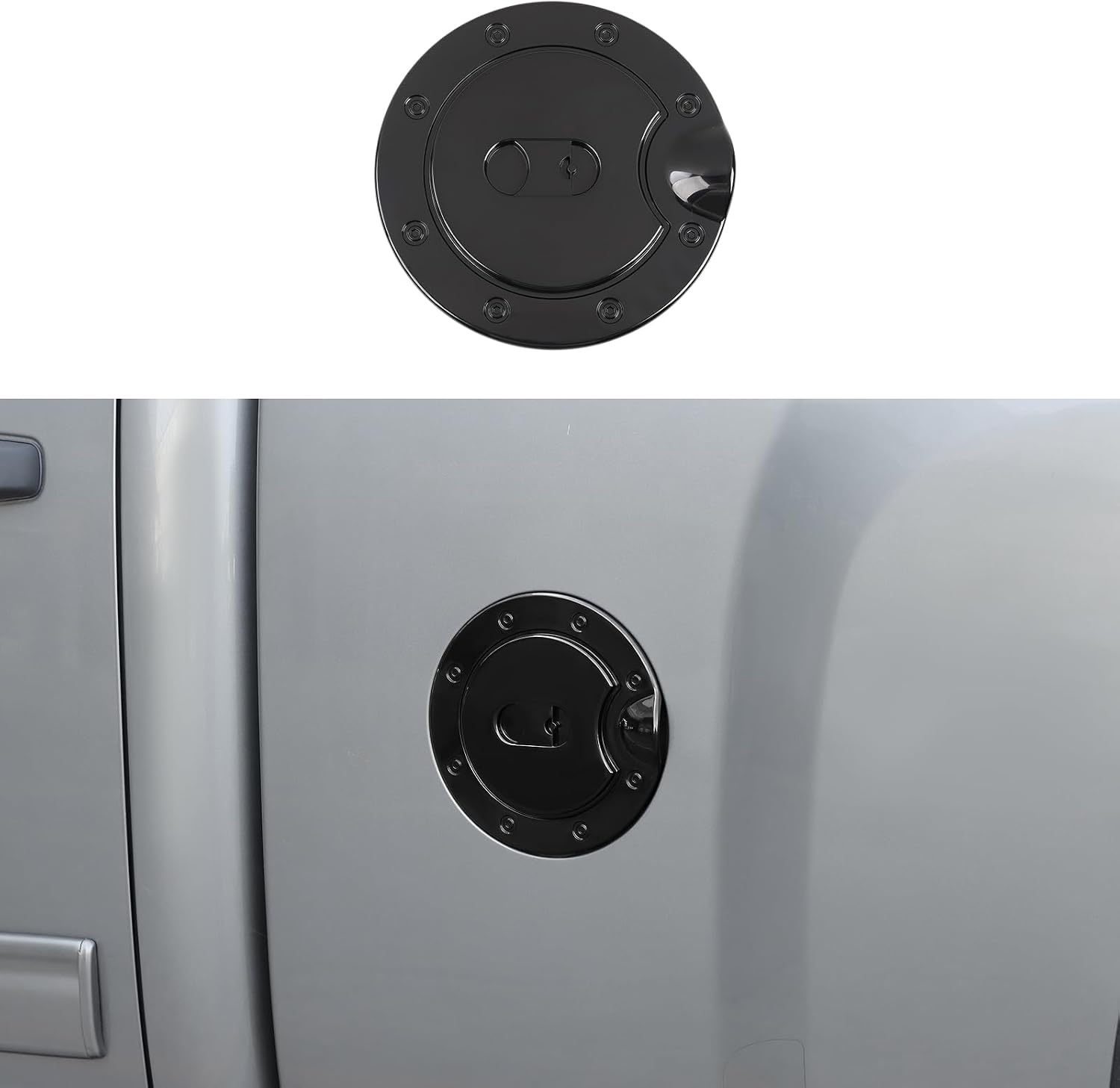 Fuel Filler Gas Door Cover Compatible with 2007 2008 2009 2010 2011 2012 2013 Chevrolet Silverado GMC Sierra,Exterior Accessories