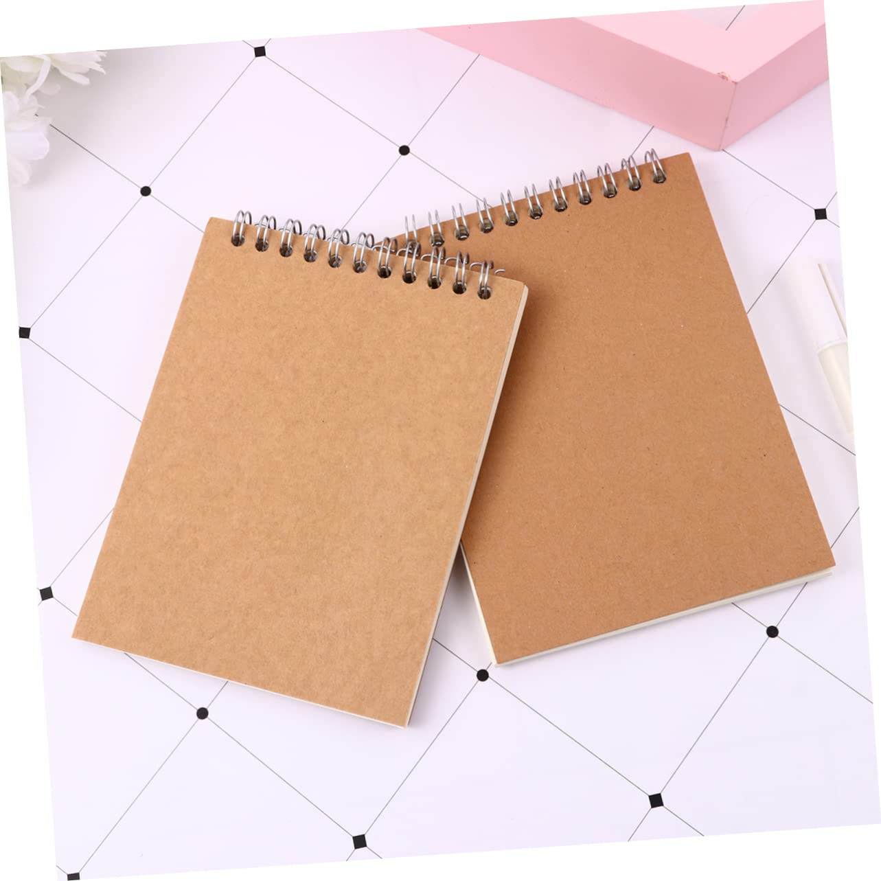 Lurrose Kraft Notizbuch A6 12stücke Braun, Blanko Schülerheft, Schulheft